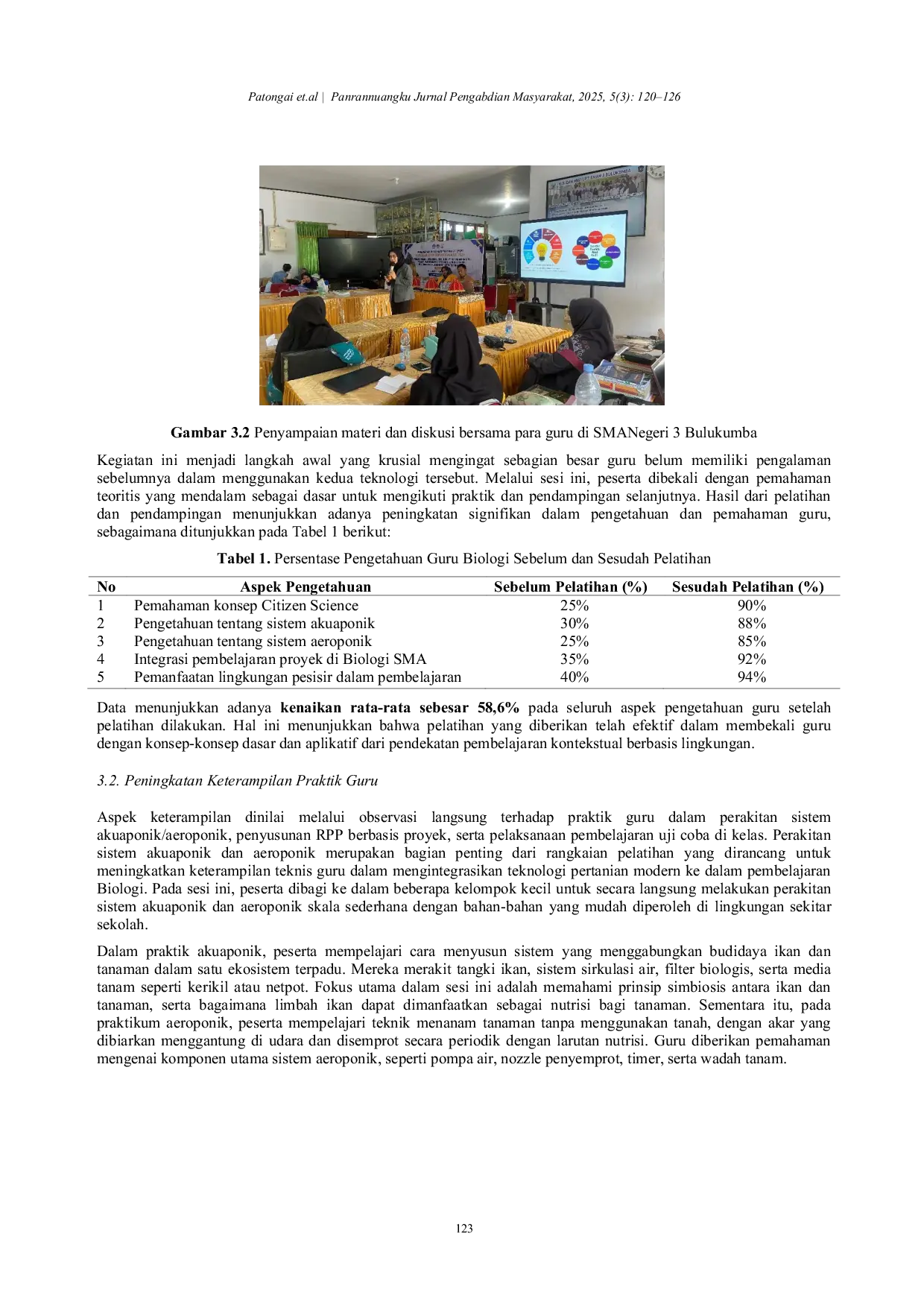 JURIS Training on Designing Learning Based on Citizen Science Projects for High School Biology Teachers in the Coastal Area of Bira Beach Bulukumba Pelatihan Perancangan Pembelajaran Berbasis Citizen Scie