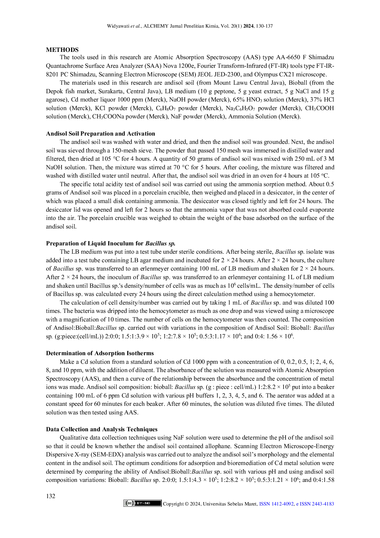JURIS Combination of Andisol Soil Bioball Bacillus sp For Cadmium Removal Application
