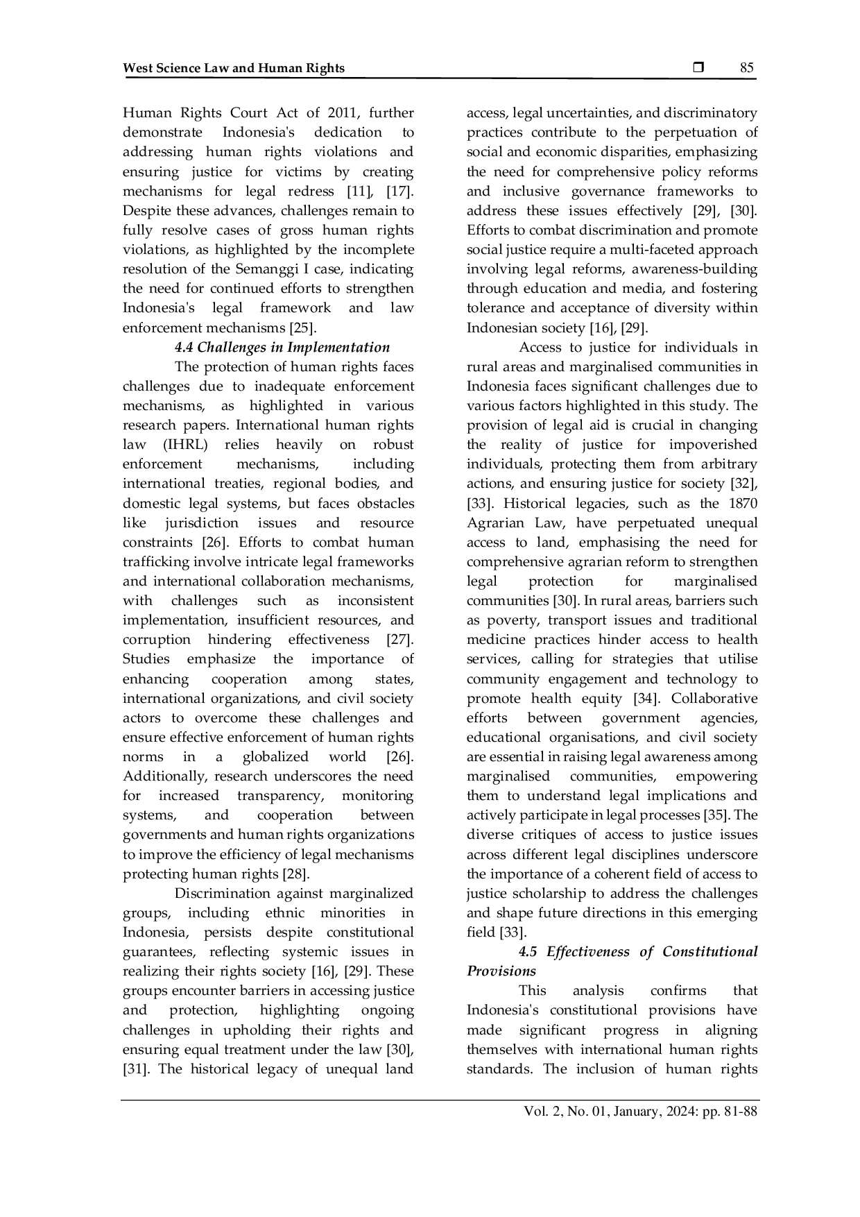 JURIS Human Rights Protection under the Indonesian Constitution Progress and Challenges