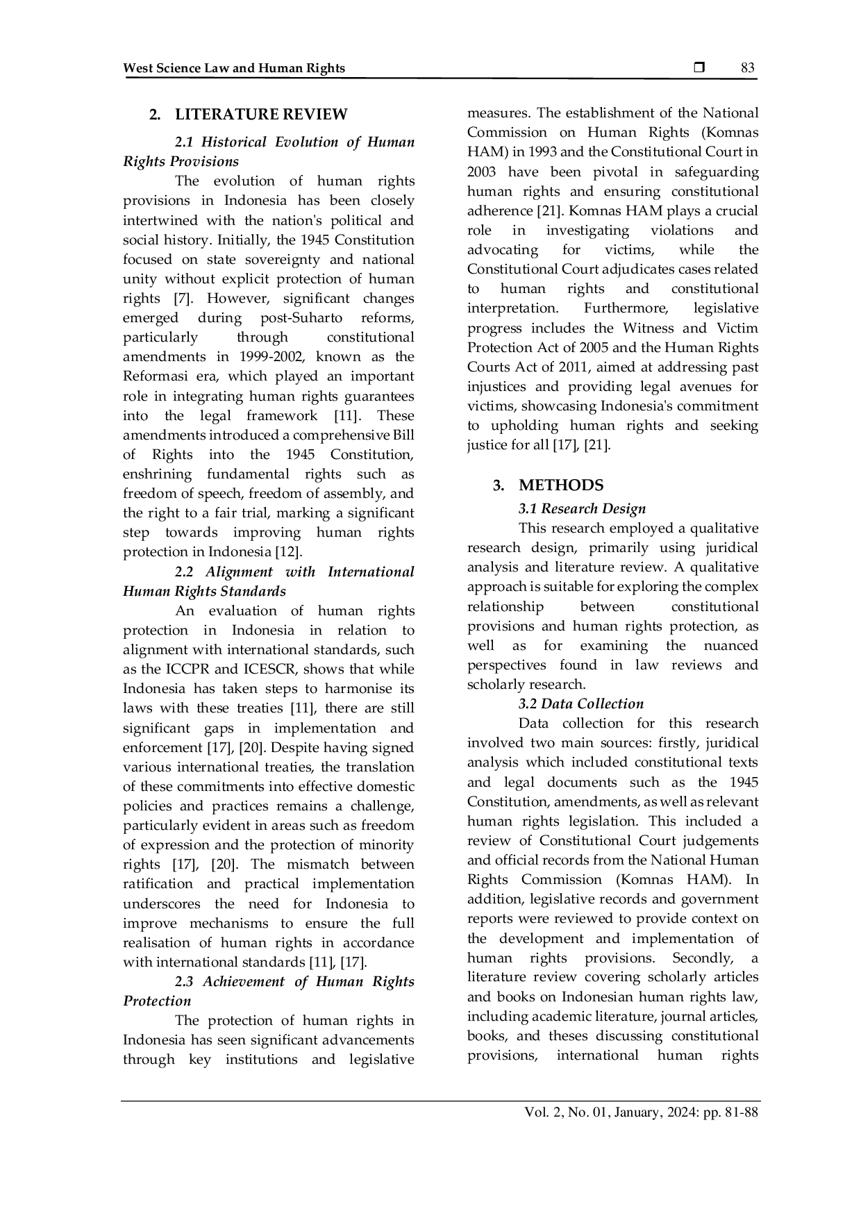 JURIS Human Rights Protection under the Indonesian Constitution Progress and Challenges