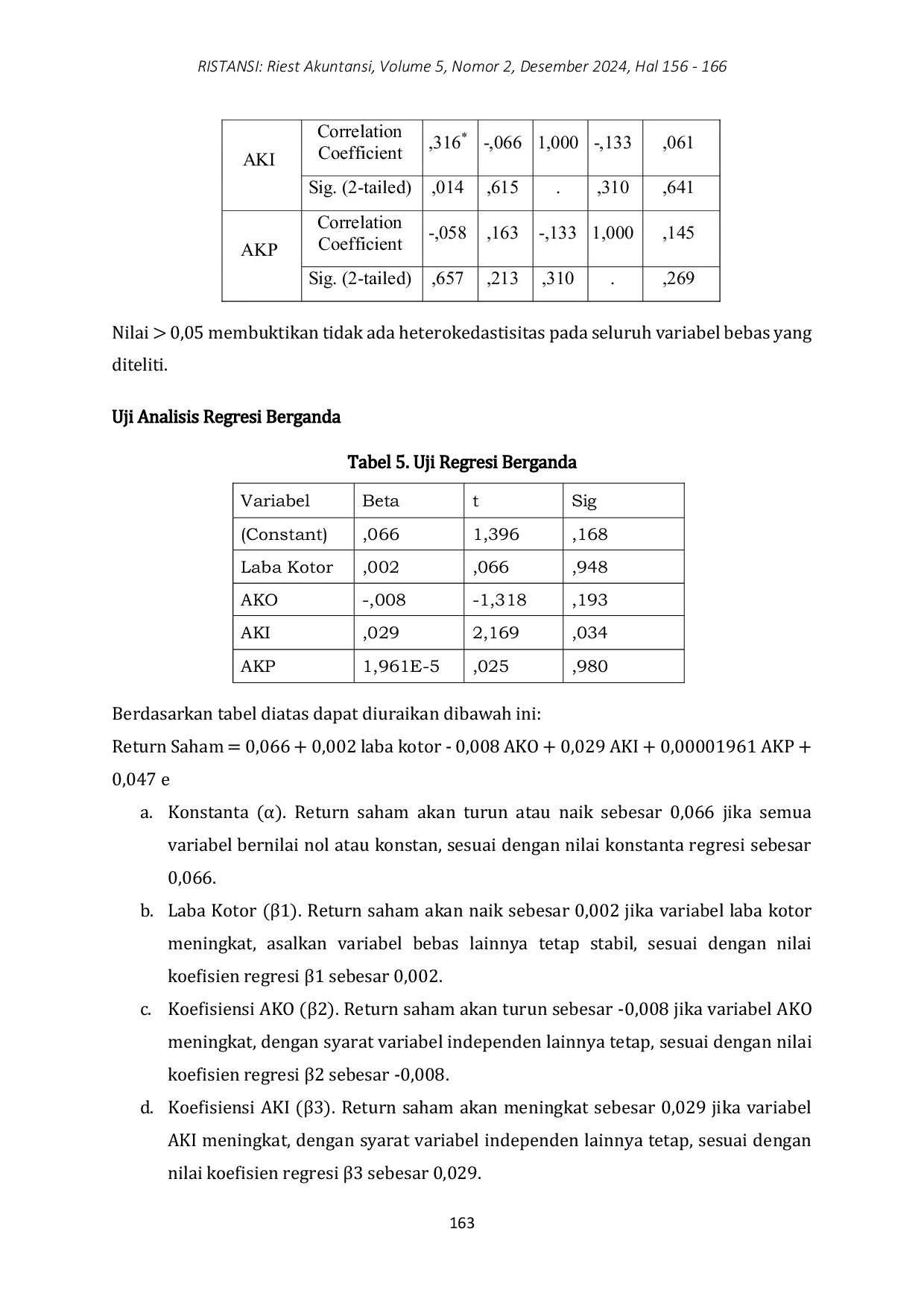 JURIS Peran Laba Kotor Aktivitas Operasional Aktivitas Investasi Dan Aktivitas Pendanaan Arus Kas Terhadap Return Saham