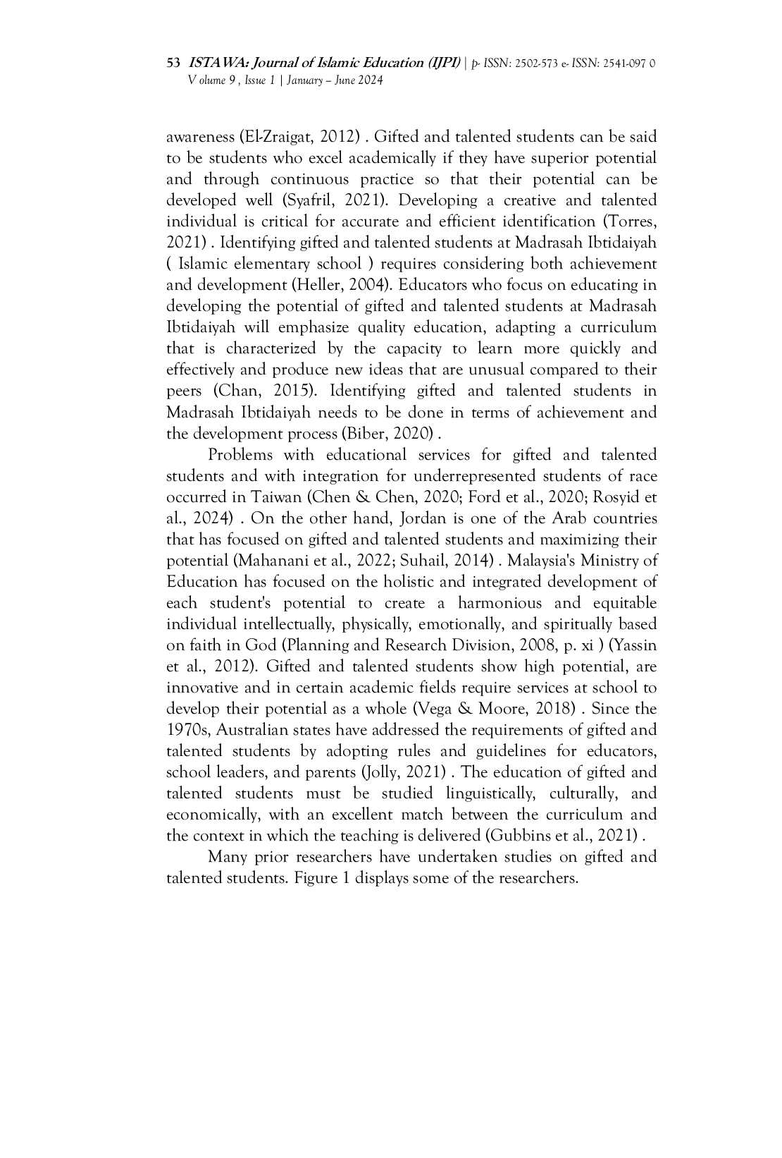 JURIS Gifted and Talented Curriculum and Services at Islamic Elementary Schools