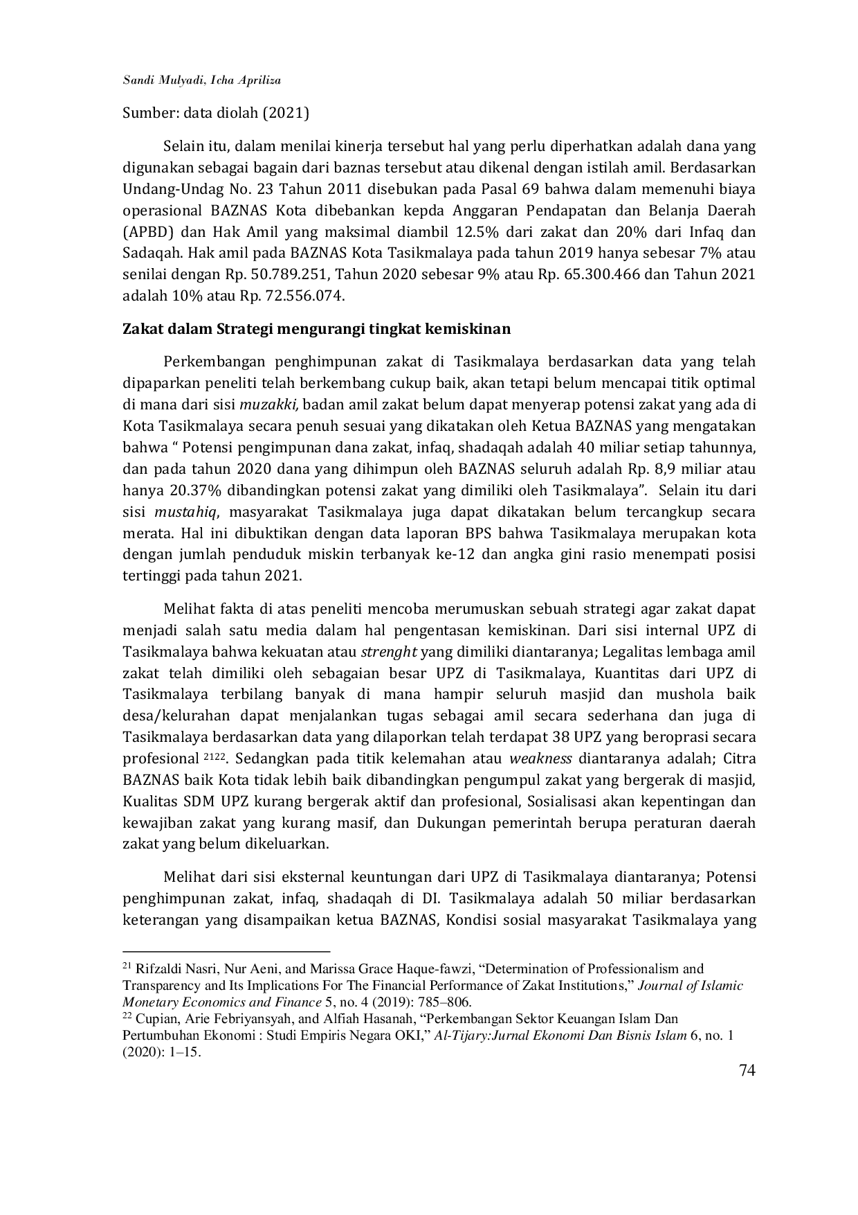 JURIS Zakat Sebagai Sosial Finansial Untuk Pemberdayaan Masyarakat dan Menanggulangi Kemiskinan Studi Kasus Pada UPZ di Tasikmalaya