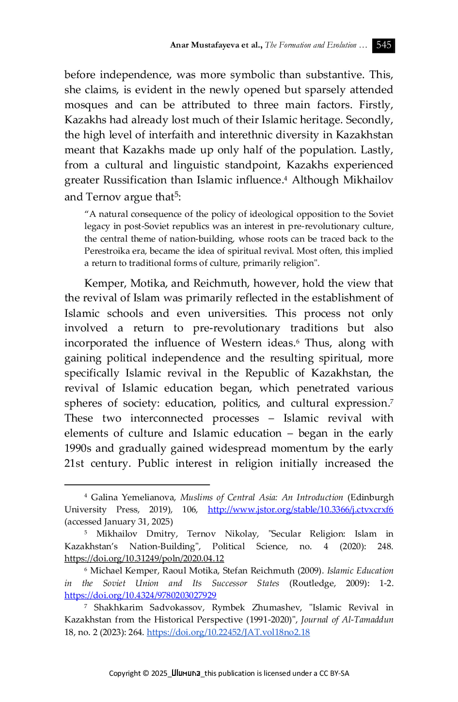 JURIS The Formation and Evolution of Islamic Studies Educational Program in Kazakhstan through the Integration of Local Culture and Secular Principles
