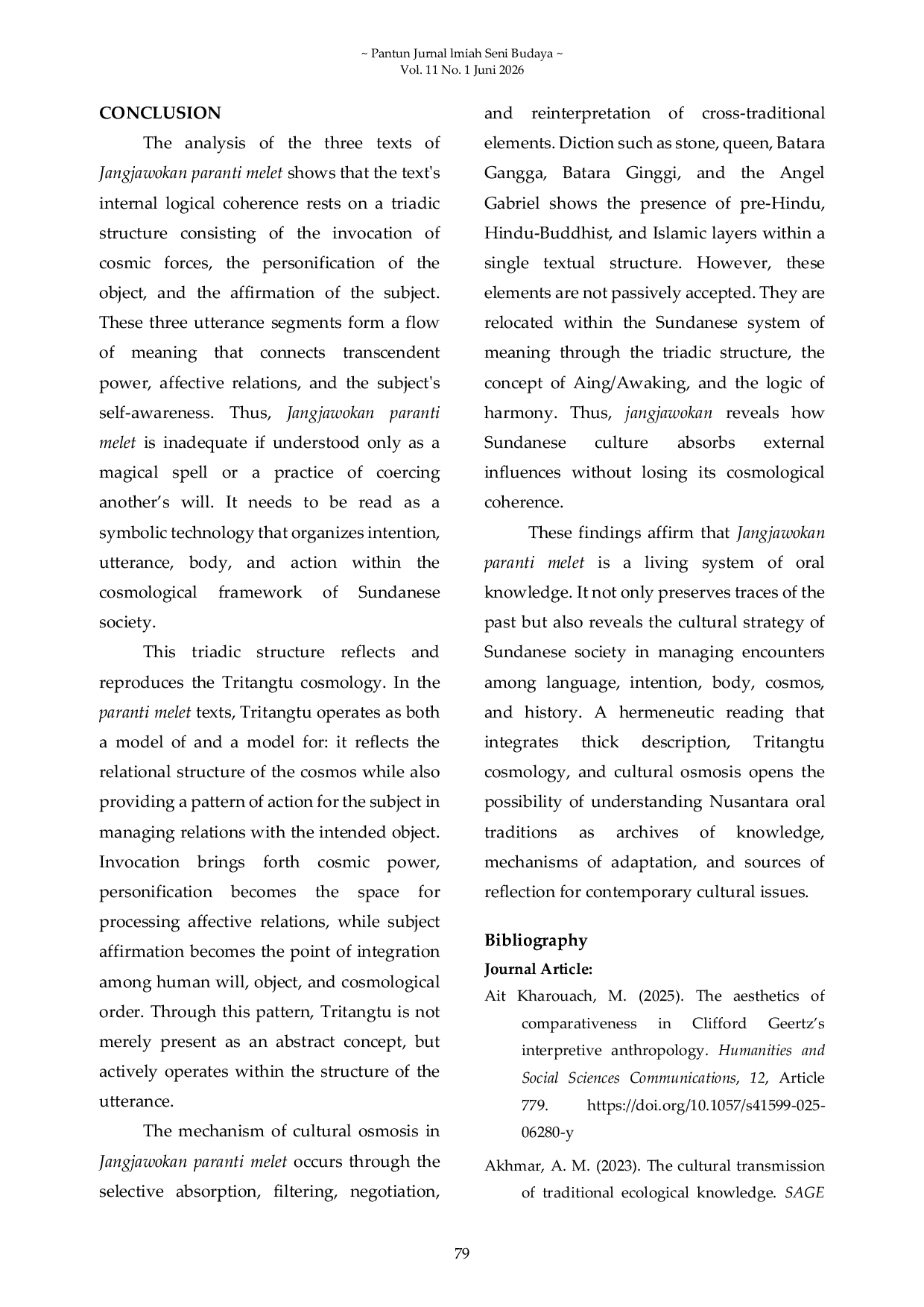 JURIS Traces of Cultural Osmosis in Jangjawokan Paranti Melet