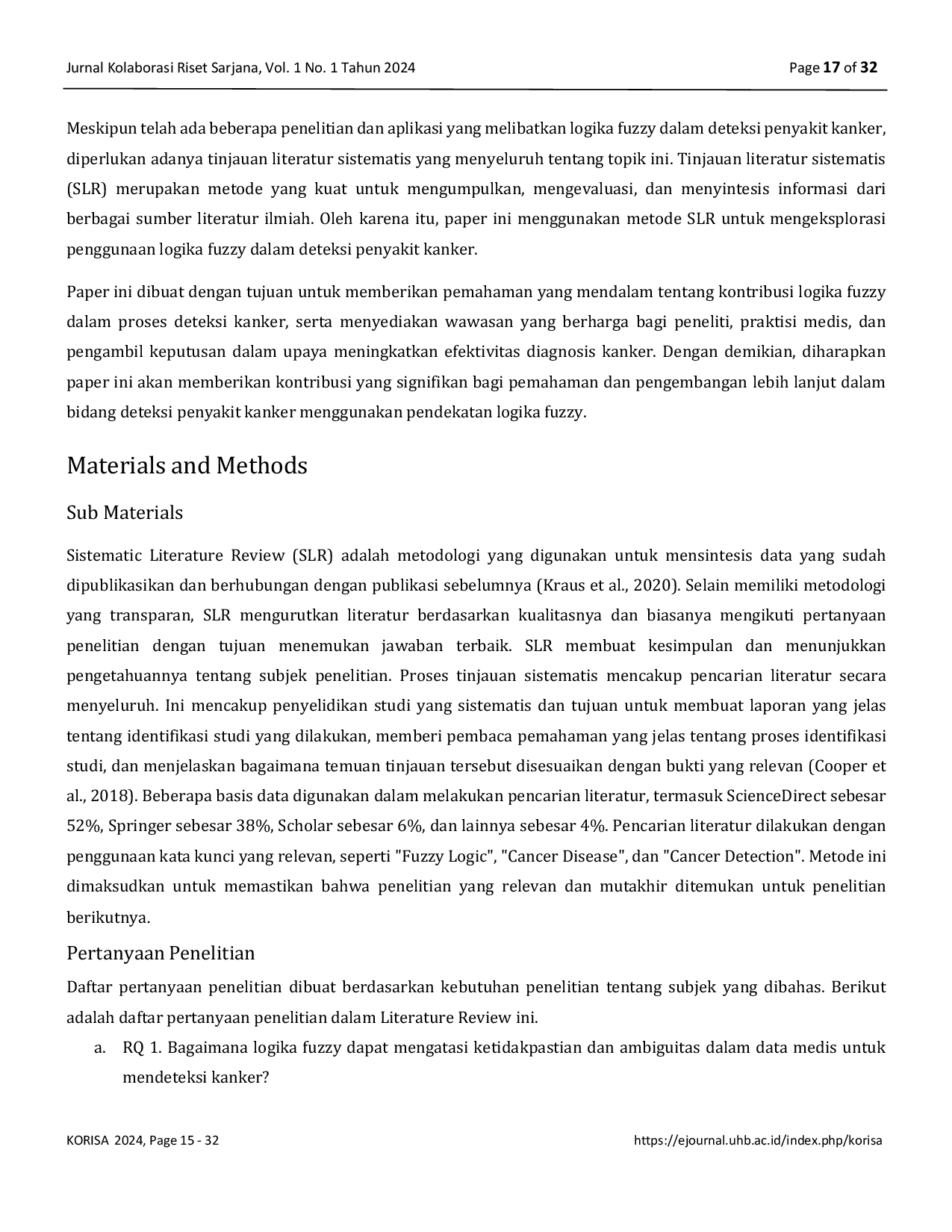 JURIS Penggunaan Logika Fuzzy dalam Deteksi Penyakit Kanker