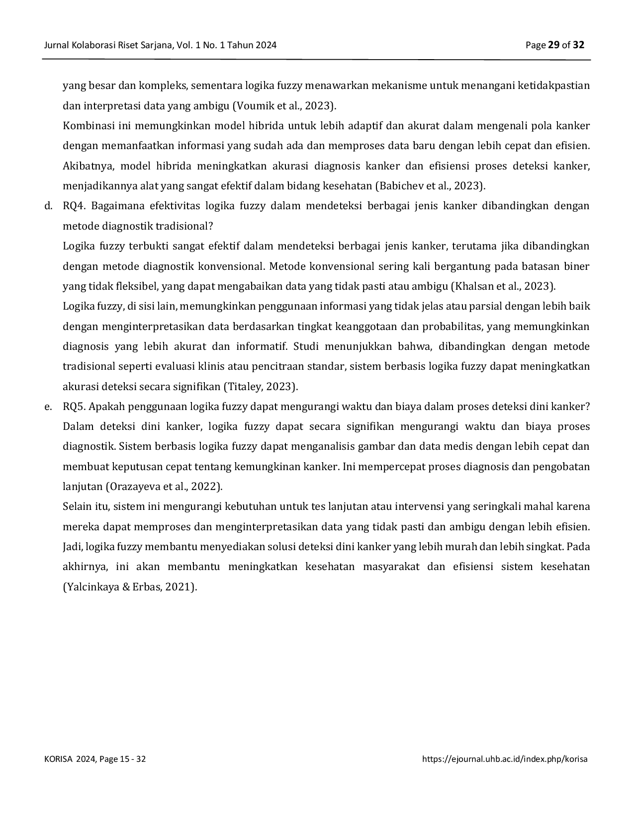 JURIS Penggunaan Logika Fuzzy dalam Deteksi Penyakit Kanker