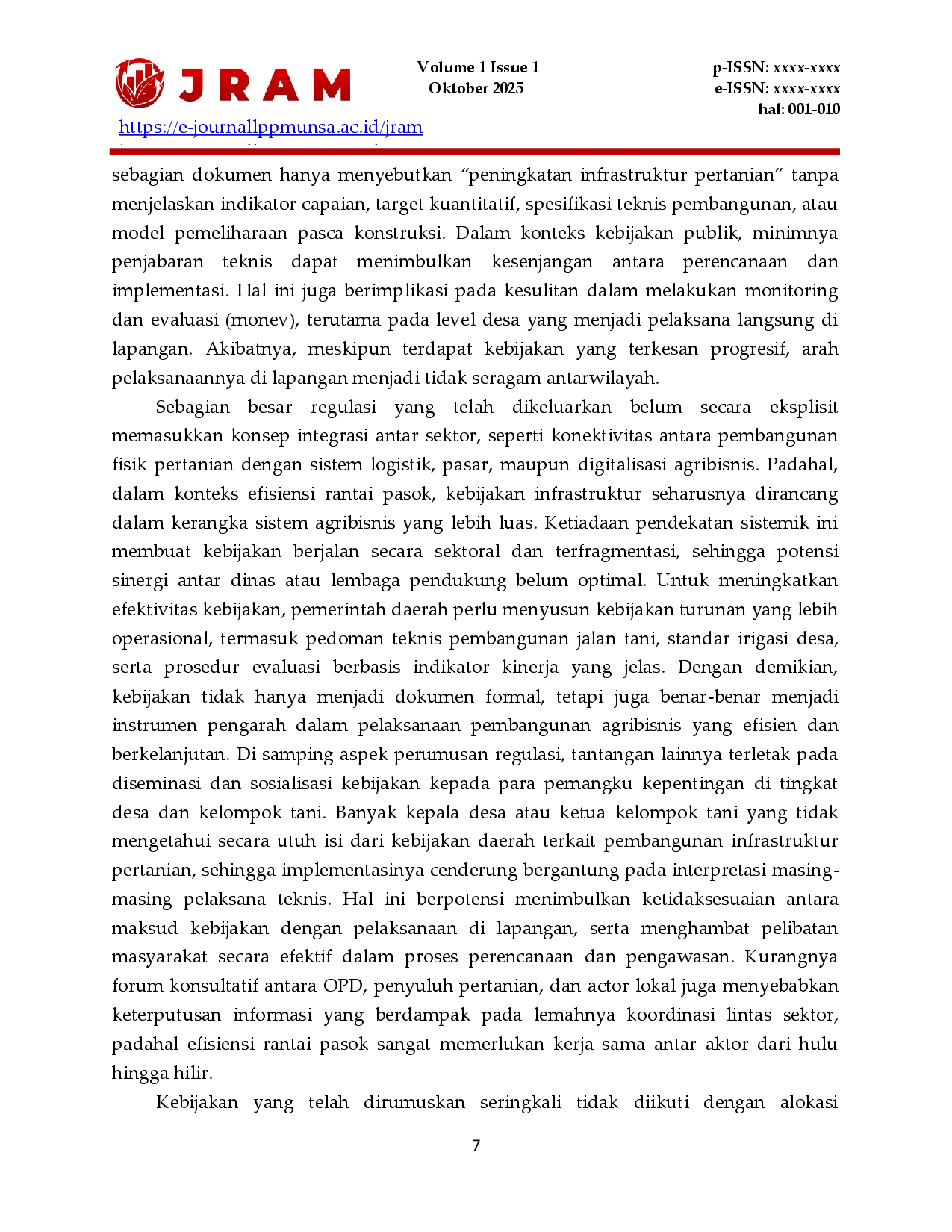 juris Kebijakan Pemerintah tentang Rantai Pasok dalam Rangka Efisiensi Agribisnis Padi dan Jagung di Kabupaten Sumbawa