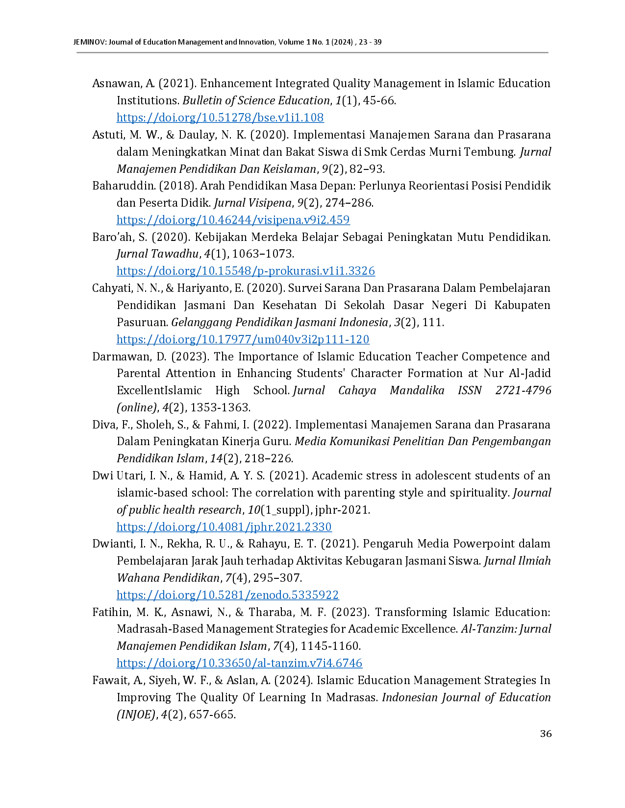 juris Strategi Optimalisasi Manajemen Pendidikan Islam Untuk Meningkatkan Mutu Pendidikan Di SMP Negeri 3 Banyuasin