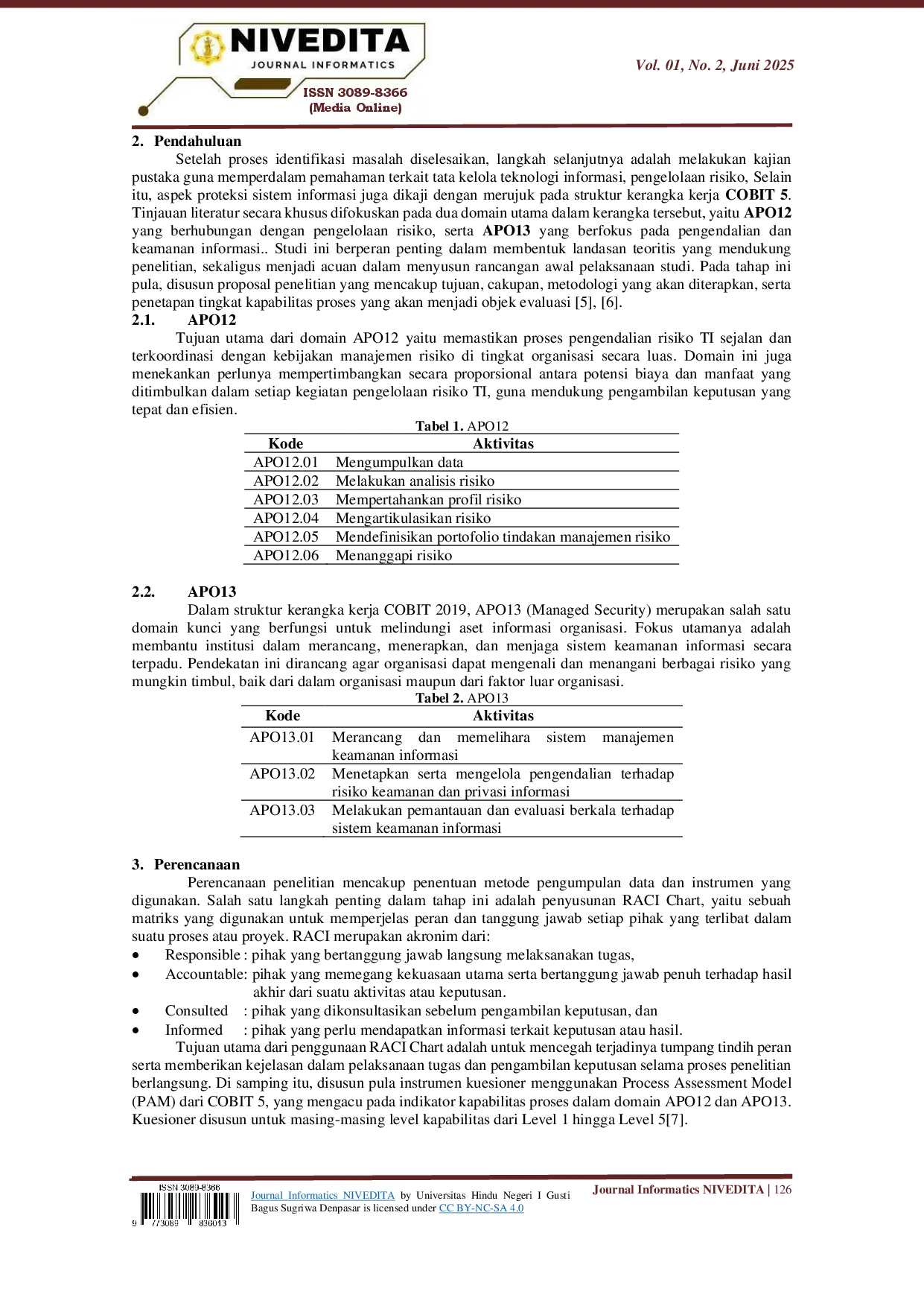 juris Audit Tata Kelola Tekonolgi Website KKN Universitas XYZ Menggunakan Cobit 5 Domain APO12 APO13