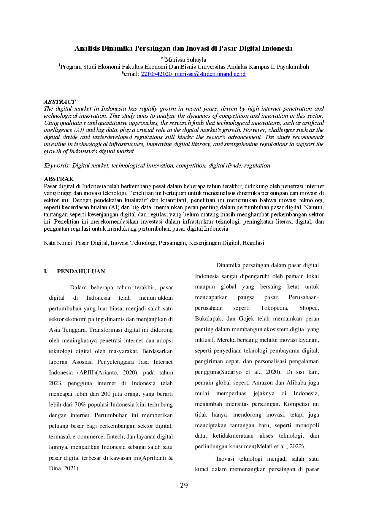juris Analisis Dinamika Persaingan dan Inovasi di Pasar Digital Indonesia