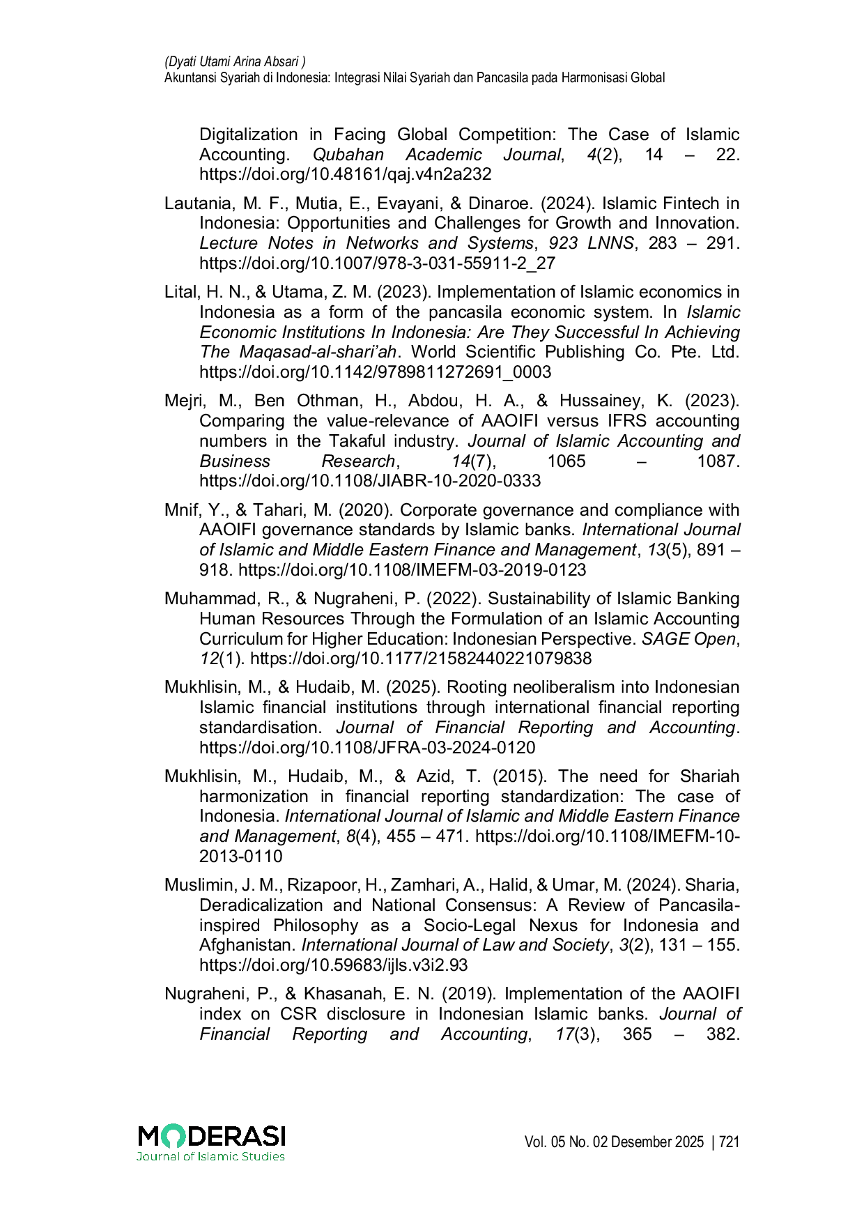 JURIS Akuntansi Syariah di Indonesia Integrasi Nilai Syariah dan Pancasila pada Harmonisasi Global