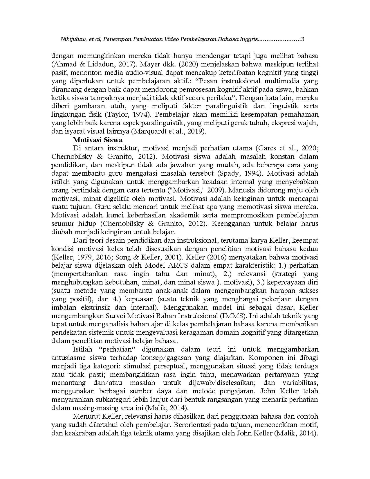 juris Penerapan Pembuatan Video Pembelajaran Bahasa Inggris dalam Meningkatkan Motivasi Belajar Siswa