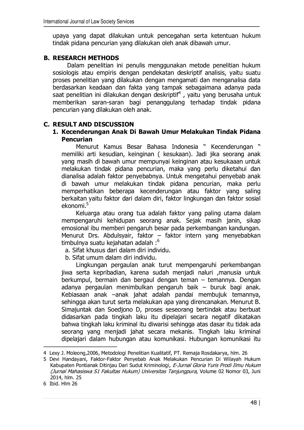 JURIS Penyebab Anak di Bawah Umur Melakukan Tindak Pidana Pencurian di Kabupaten Demak