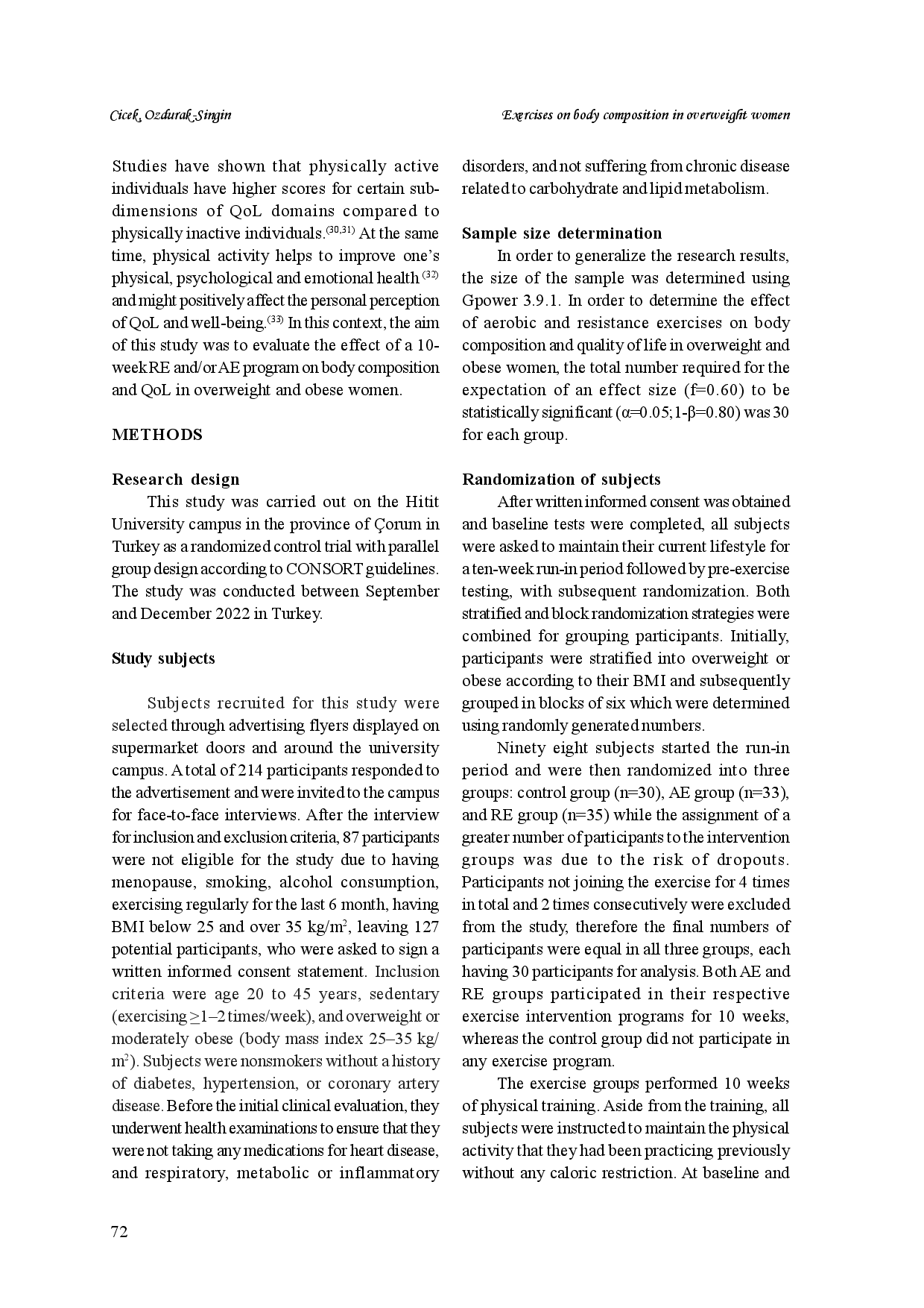 juris Effect of aerobic and resistance exercises on body composition and quality of life in overweight and obese women a randomized control trial