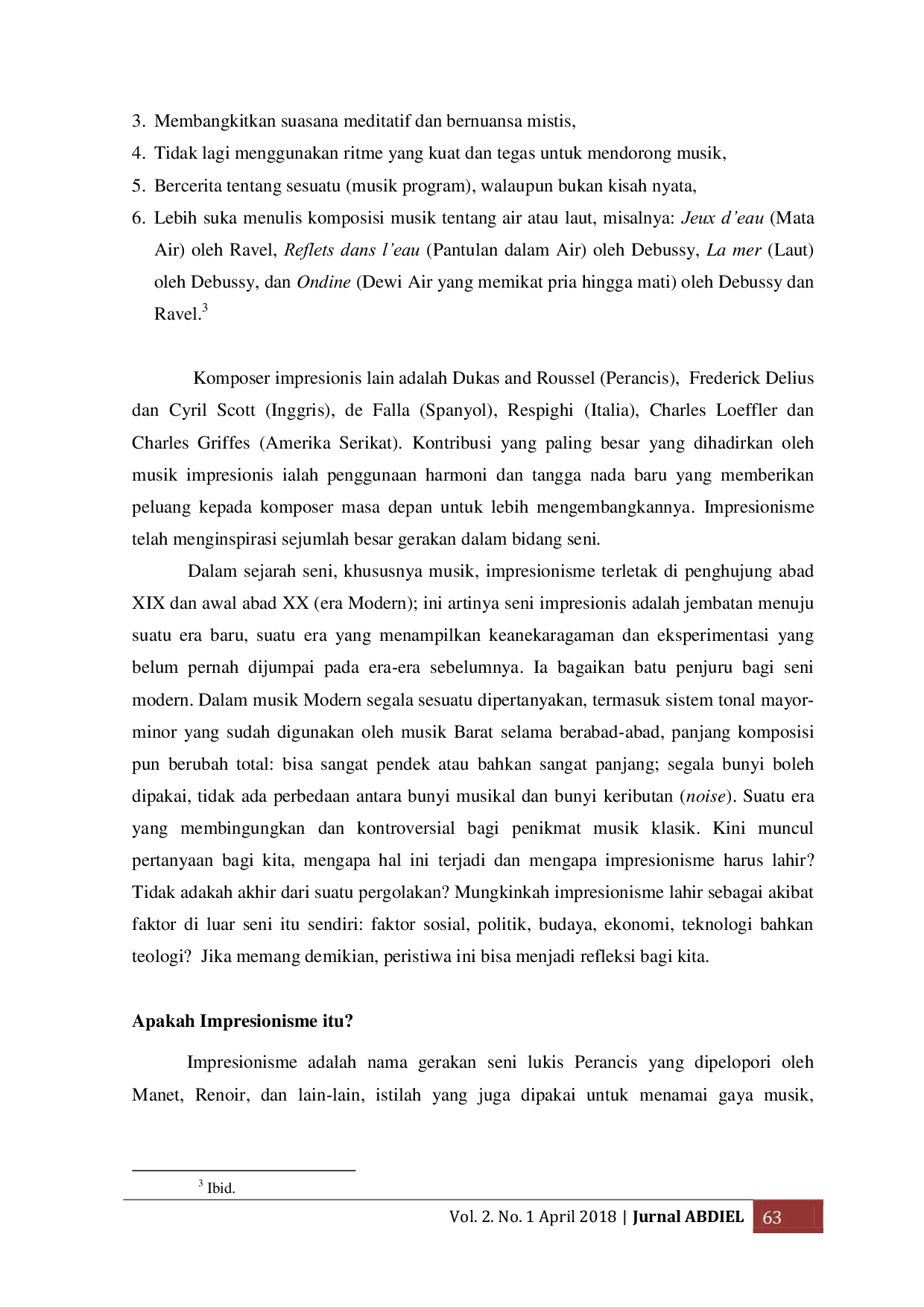 JURIS Gerakan Impresionisme Debussy dan Clair De Lune Sebuah Refleksi Terhadap Perubahan