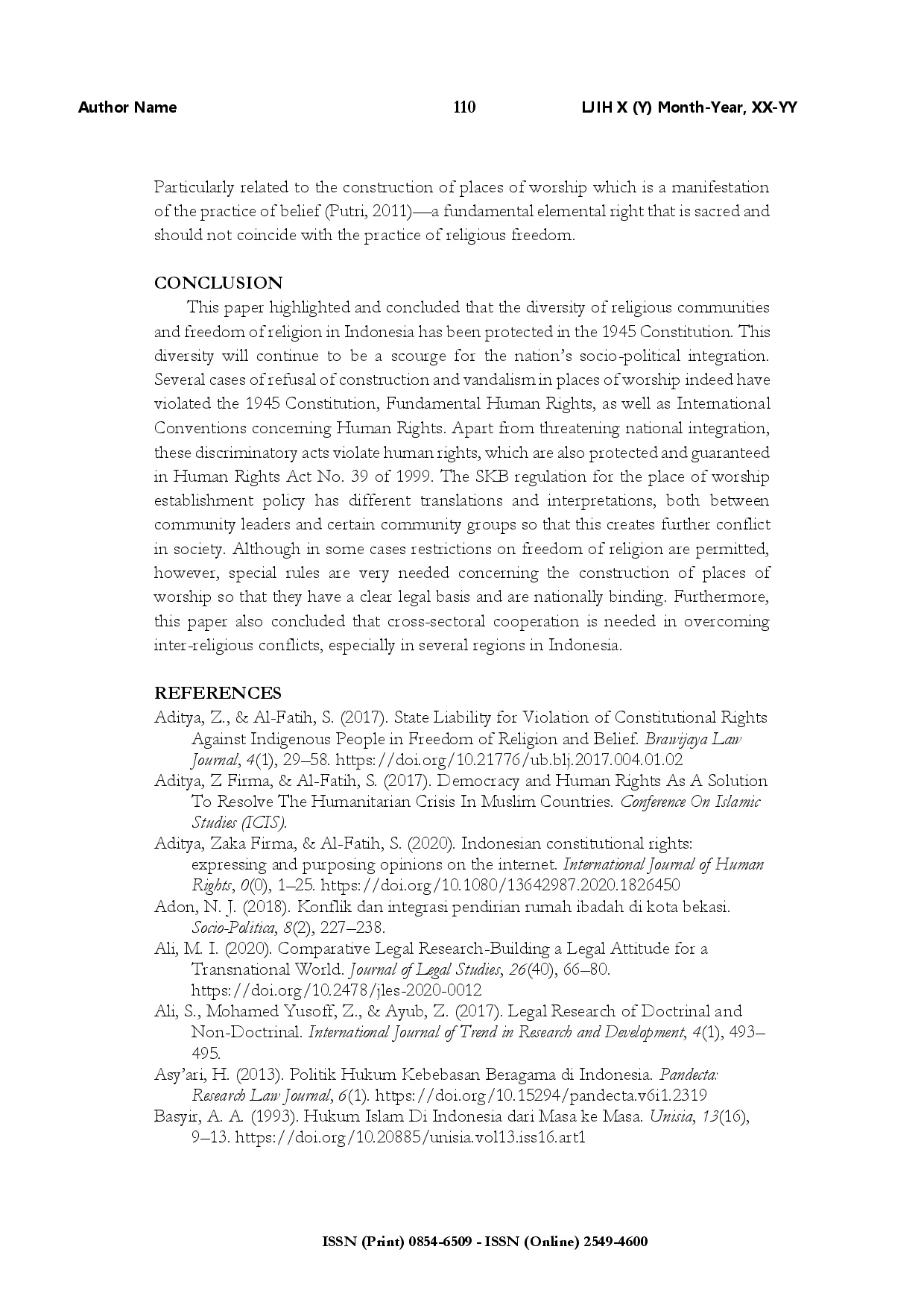 juris The adversity on establishing places of worship has religious freedom failed in Indonesia