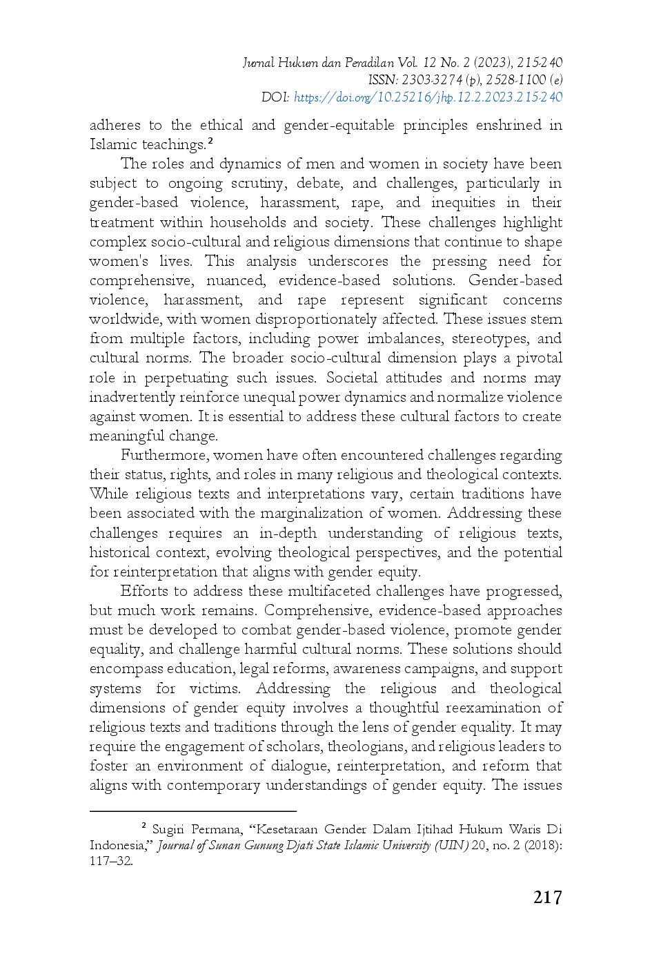 juris Development Model of Gender Equality Study in Inheritance Distribution of Tanah Luwu Communities