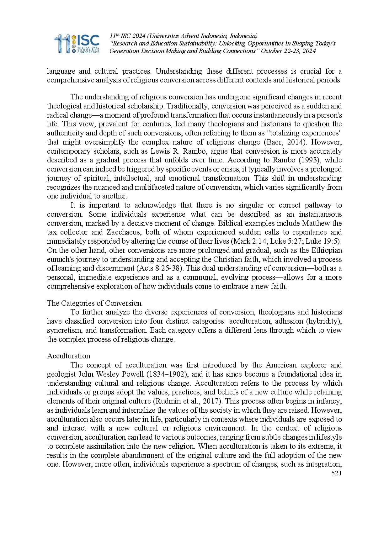 juris Factors Influencing the Conversion to the Seventh day Adventist Church A Narrative Inquiry Study