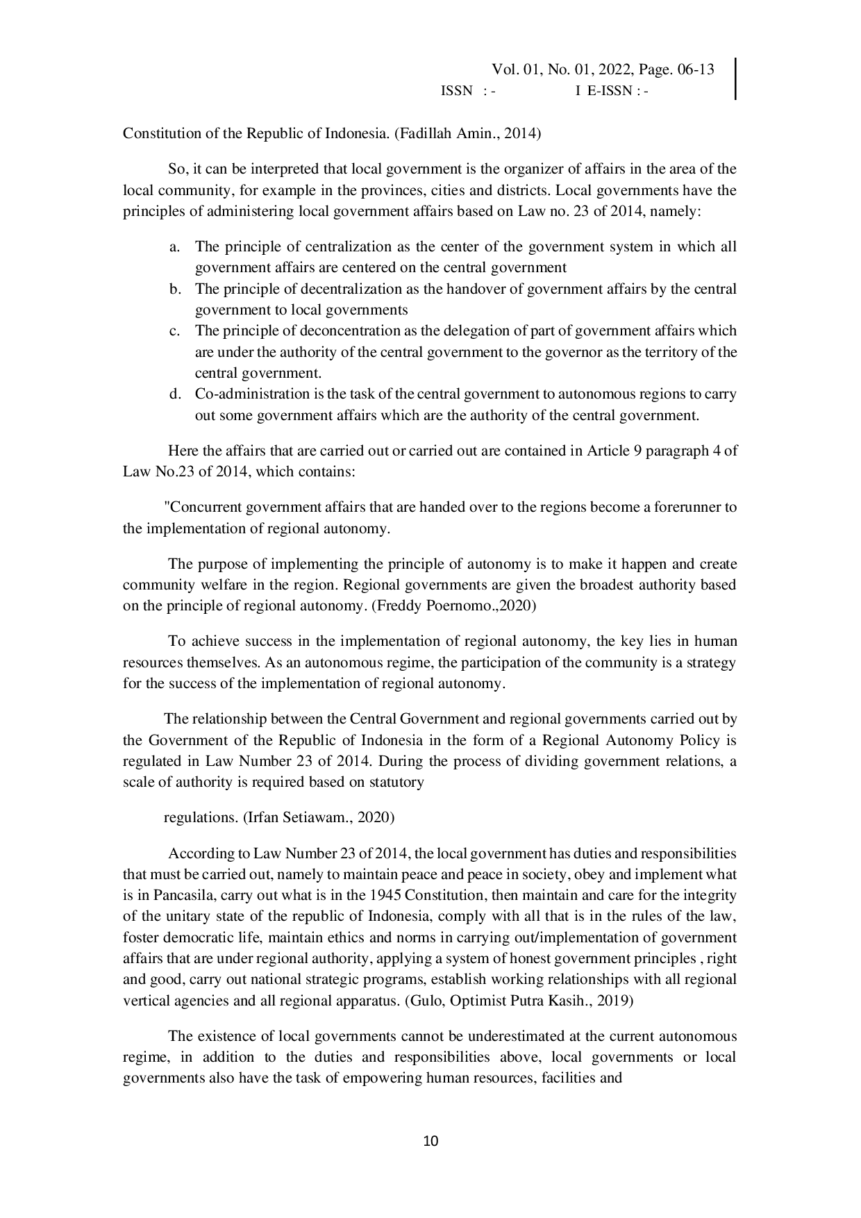 JURIS The Existence Of Regional Governments Post Reform