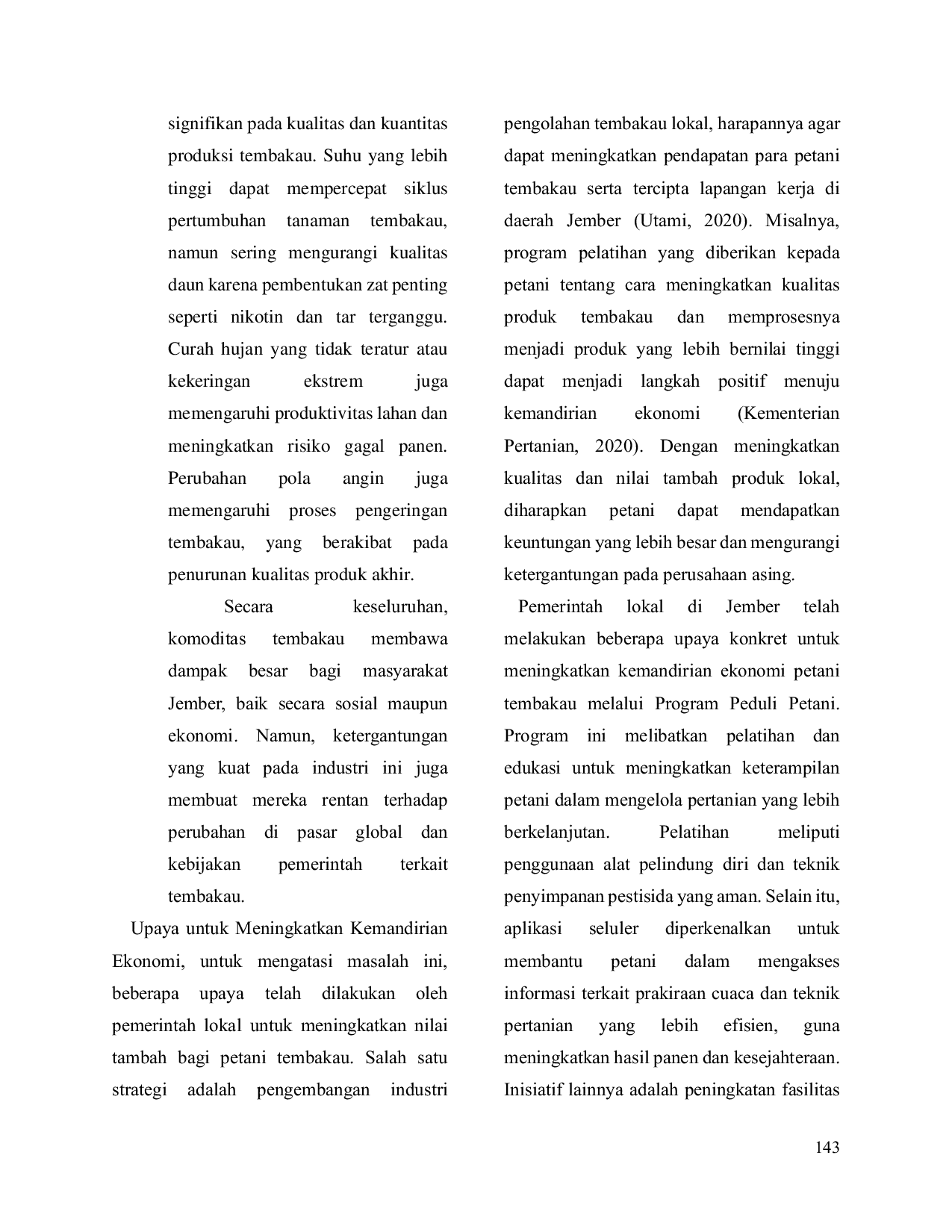 JURIS Tembakau Jember dalam Kerangka Teori Ketergantungan Dinamika Ekonomi Lokal Kabupaten Jember