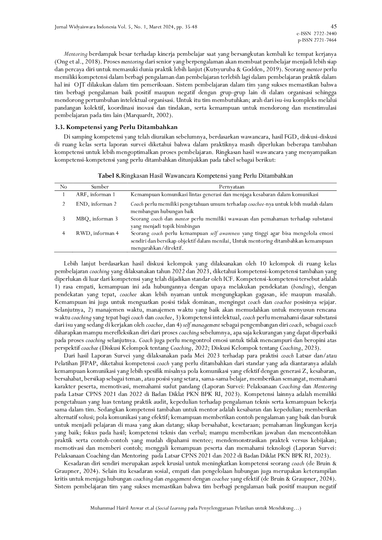 JURIS Social Learning pada Penyelenggaraan Pelatihan untuk Mendukung Efektivitas Corporate University di Badiklat Pemeriksaan Keuangan Negara