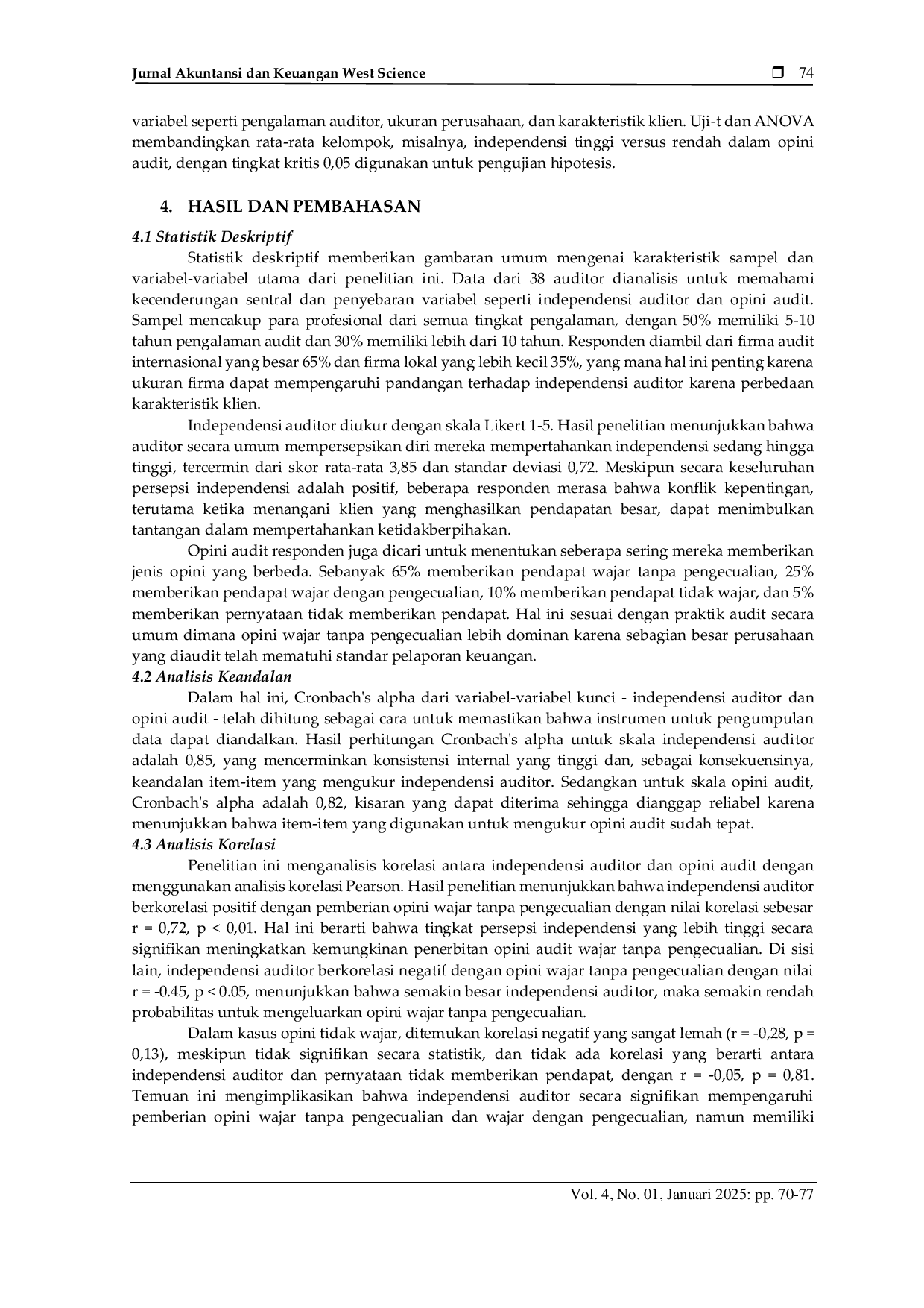 JURIS Pengaruh Independensi Auditor terhadap Opini Audit pada Perusahaan Terdaftar di BEI