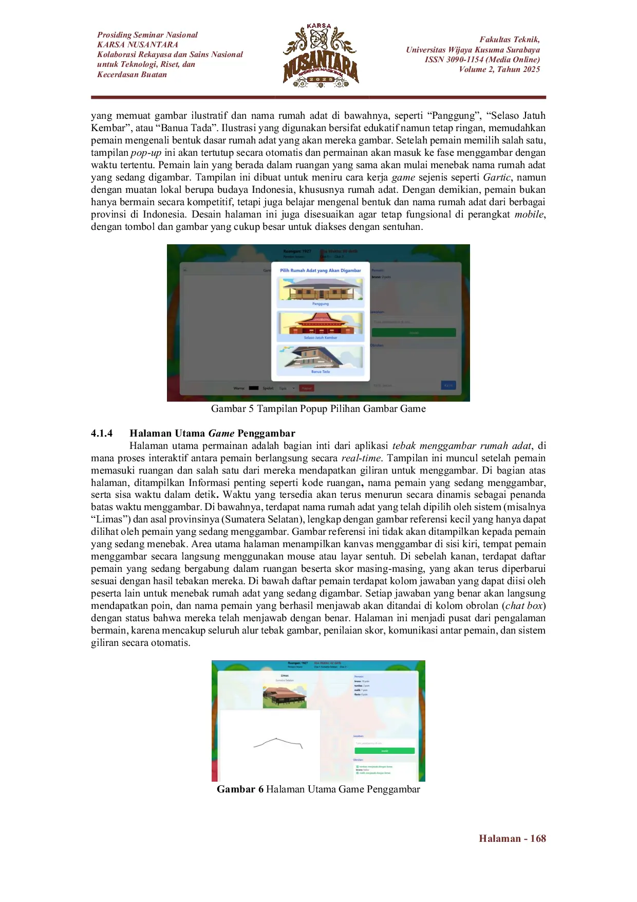 JURIS Game Pembelajaran Multiplayer Tebak Menggambar Rumah Adat Berbasis Web