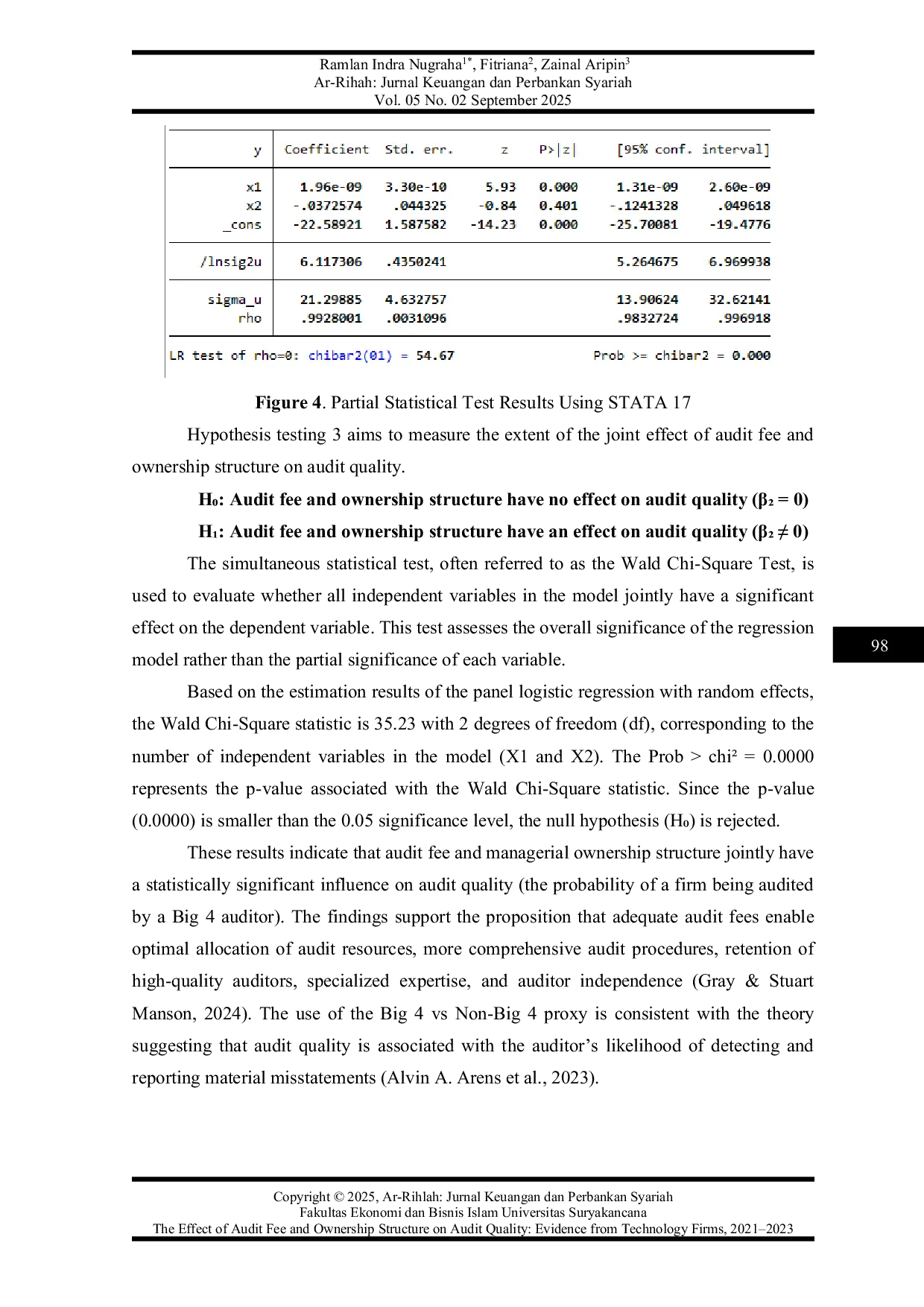 JURIS The Effect Of Audit Fee And Ownership Structure On Audit Quality Evidence From Technology Firms 2021 2023
