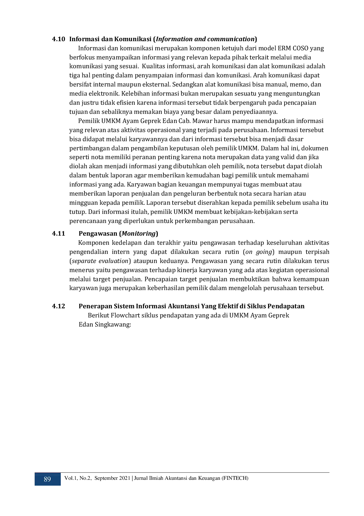 JURIS Usulan Penerapan Sistem Informasi Akuntansi Pada Siklus Penjualan Umkm