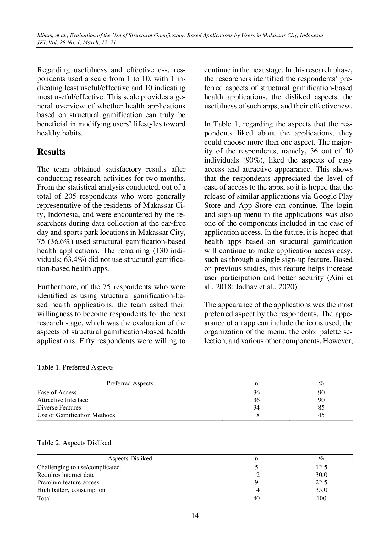 JURIS Evaluation of the Use of Structural Gamification Based Applications by Users in Makassar City Indonesia