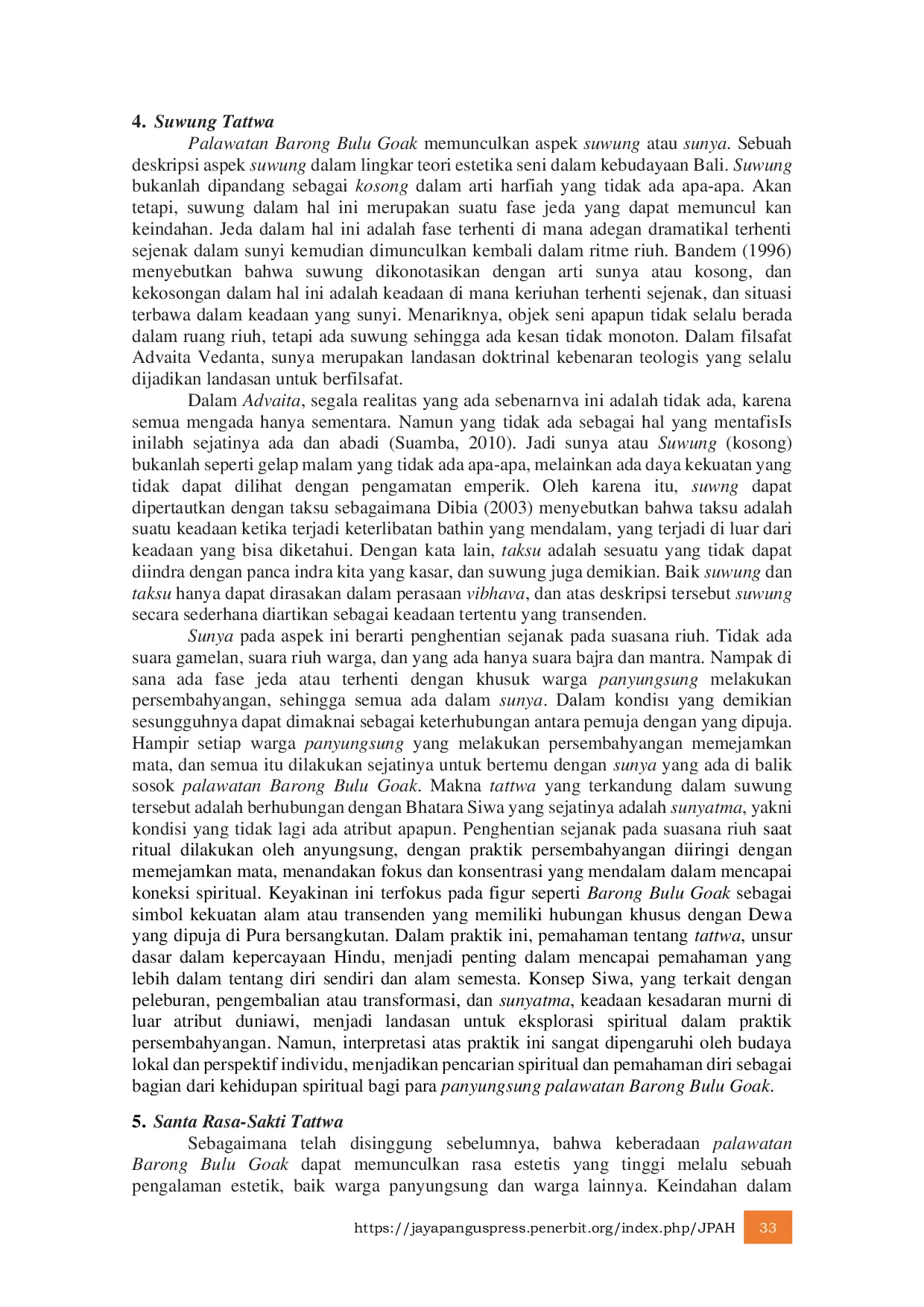 JURIS Barong Bulu Goak Dalam Kajian Teo Estetika Hindu