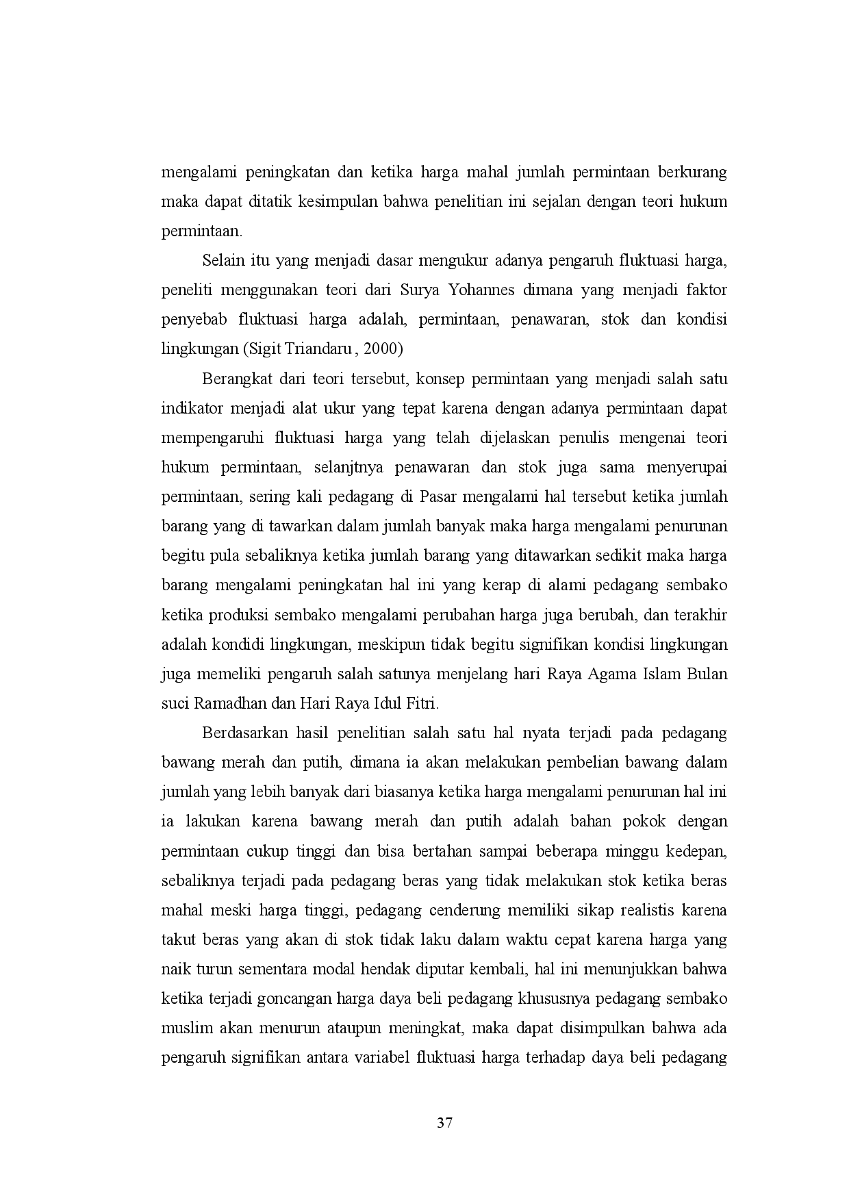 juris Pengaruh Fluktuasi Harga Terhadap Daya Beli Pedagang Sembako Muslim di Pasar Palakka Kab Bone