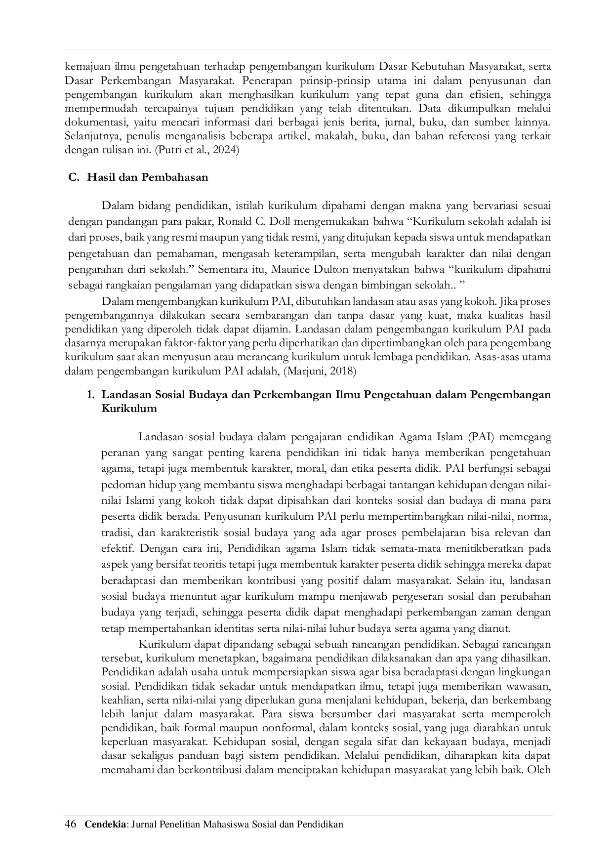 JURIS Landasan Landasan Pengembangan Kurikulum Pendidikan Agama Islam