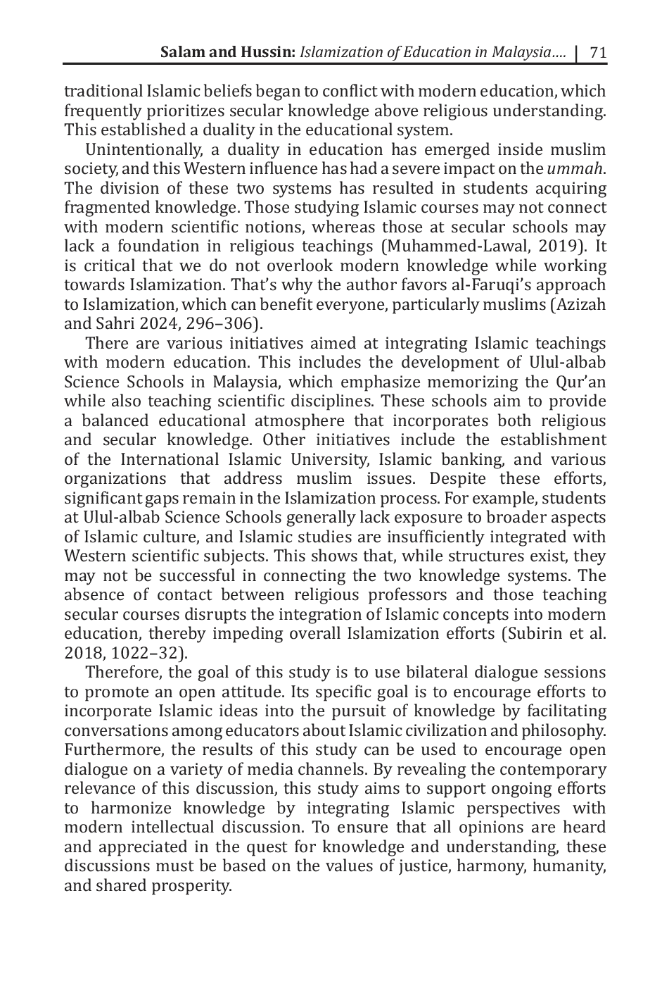 JURIS Islamization Of Education In Malaysia The Influence And Legacy Of Ismail Raji Al Faruqi