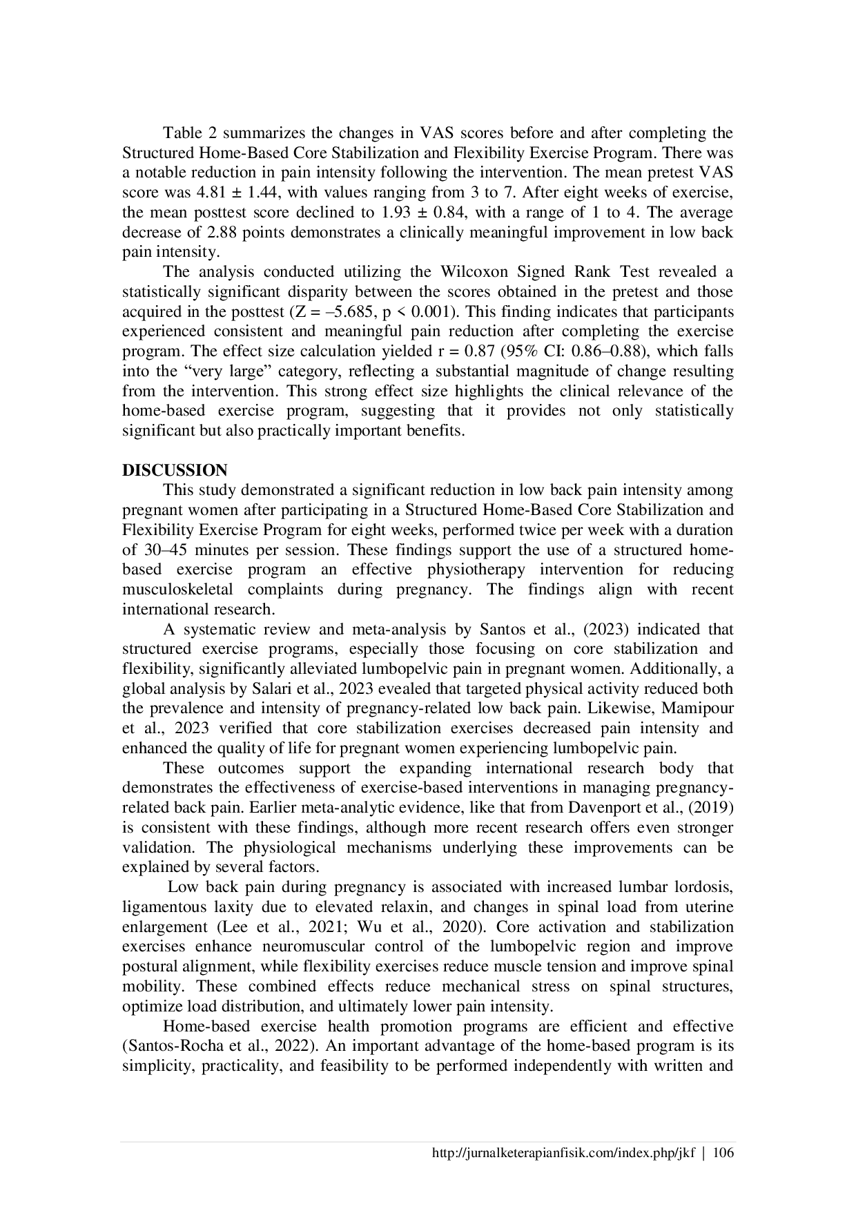 JURIS Health Promotion Home Core and Flexibility Exercises to Manage Low Back Pain in Pregnancy