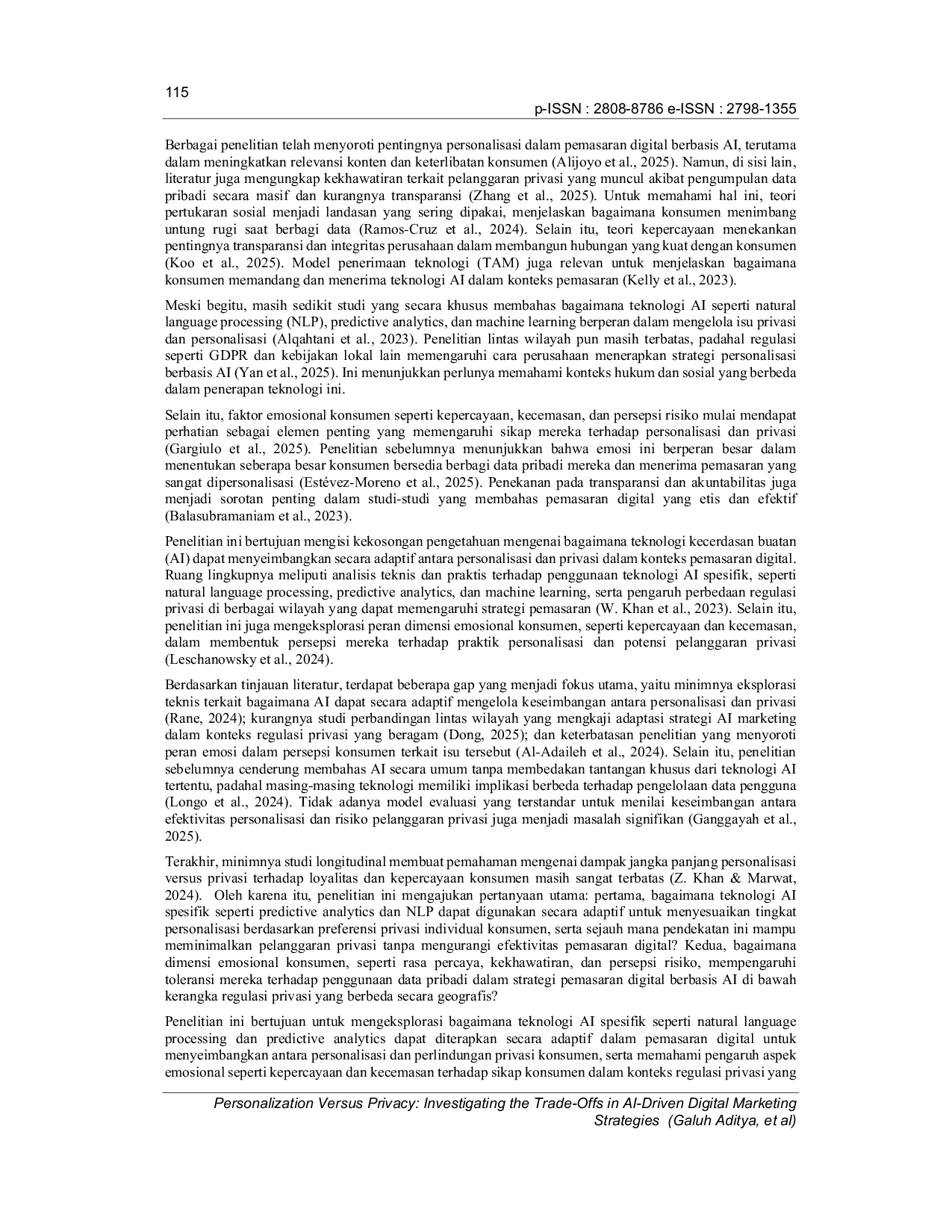 JURIS Personalization Versus Privacy Investigating the Trade Offs in AI Driven Digital Marketing Strategies