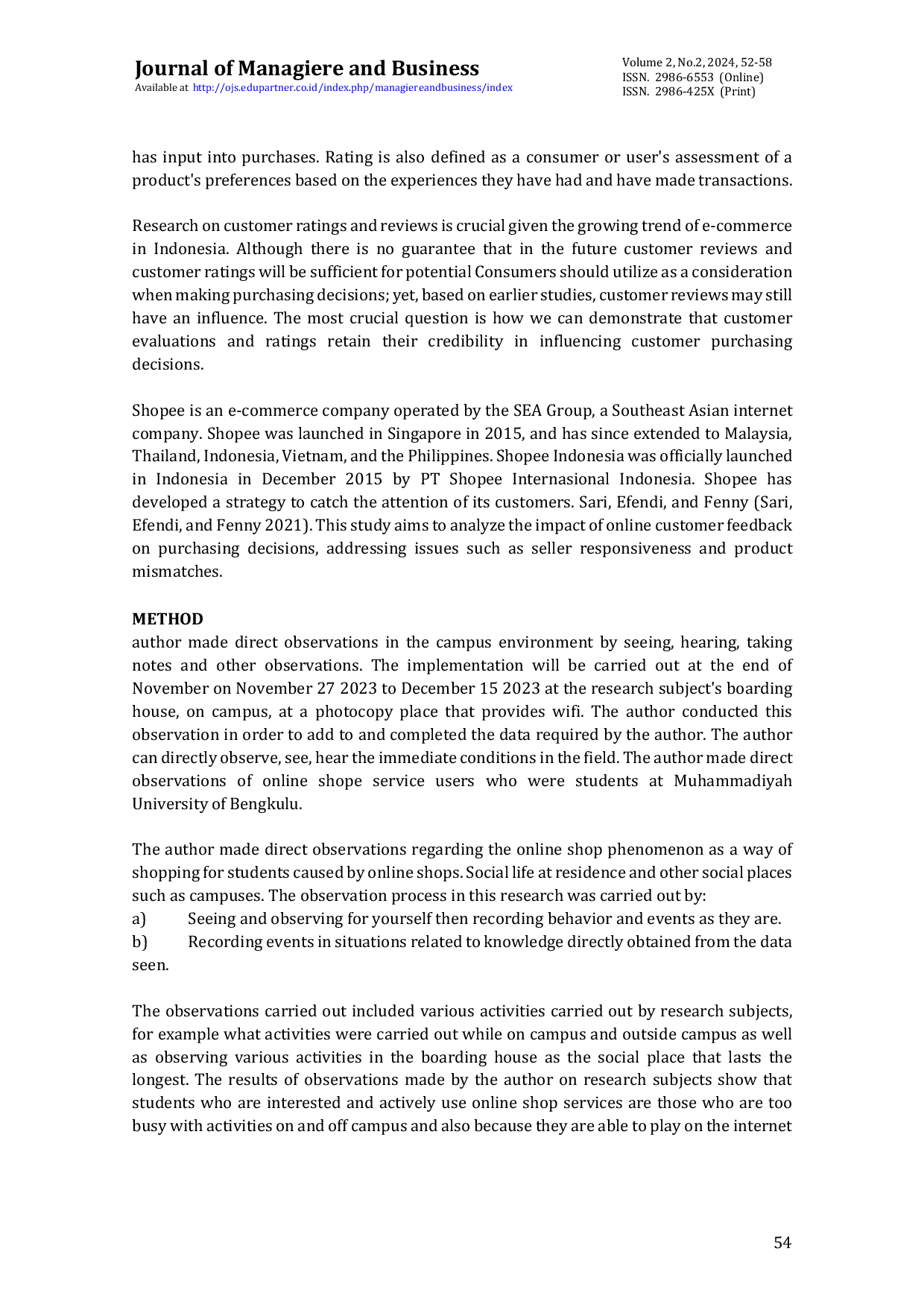 JURIS The Impact Of Technology On Online Reviews And Ratings Among Muhammadiyah University Students