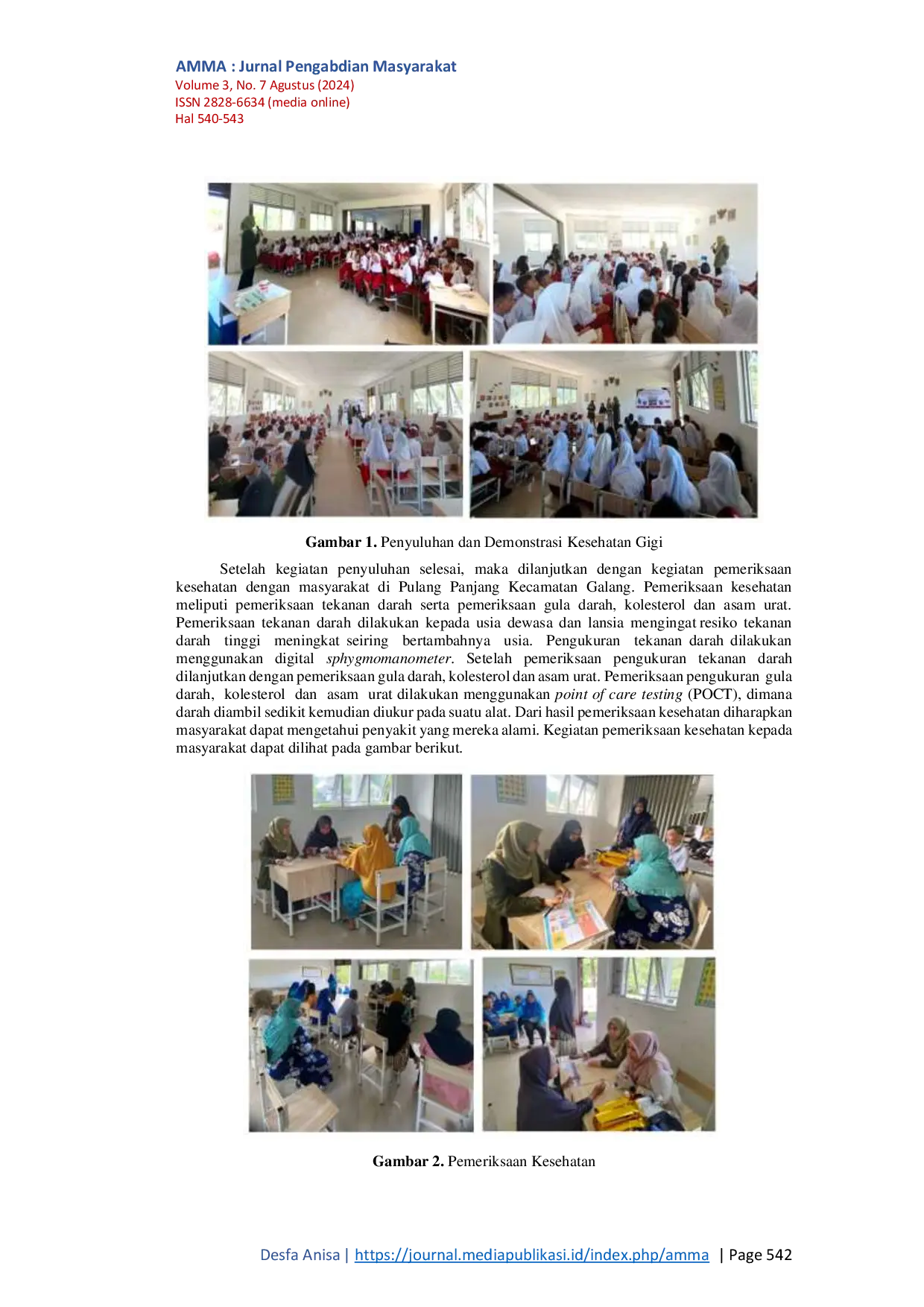 JURIS Penyuluhan Meningkatkan Kesehatan Gigi Dan Pemeriksaan Kesehatan Di Pulau Panjang Kecamatan Galang