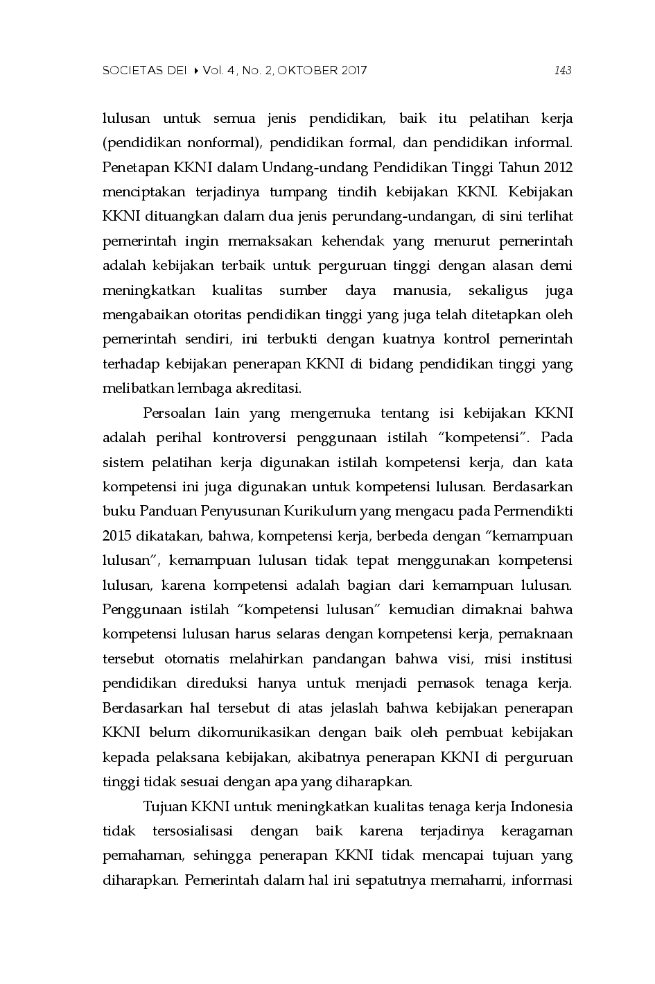 juris Kebijakan Pendidikan di Indonesia Evaluasi terhadap Rumusan Kebijakan Kurikulum Bidang Pendidikan Tinggi