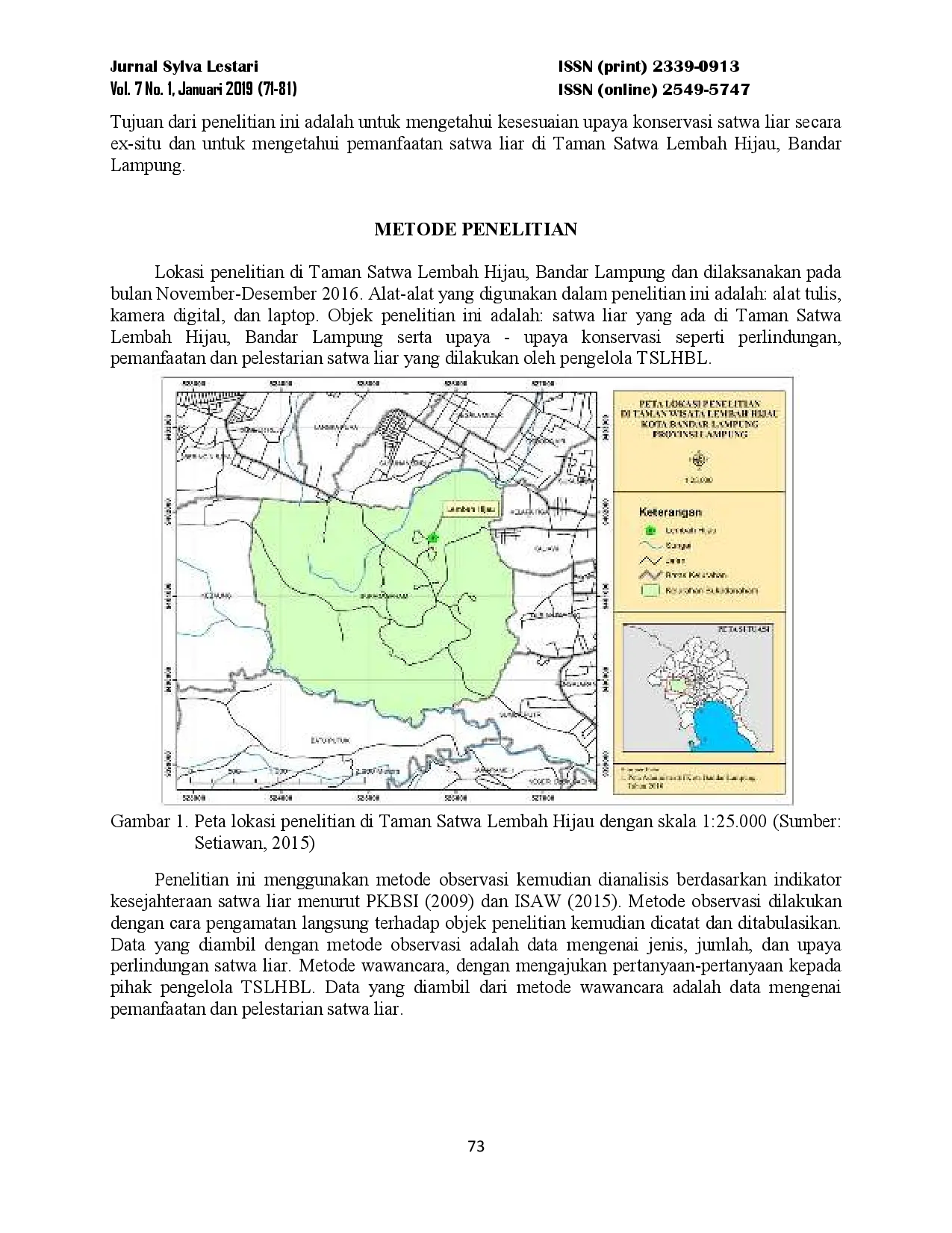 juris Konservasi Satwa Liar secara Ex Situ di Taman Satwa Lembah Hijau Bandar Lampung Ex Situ Wildlife Conservation in Taman Satwa Lembah Hijau Bandar Lampung
