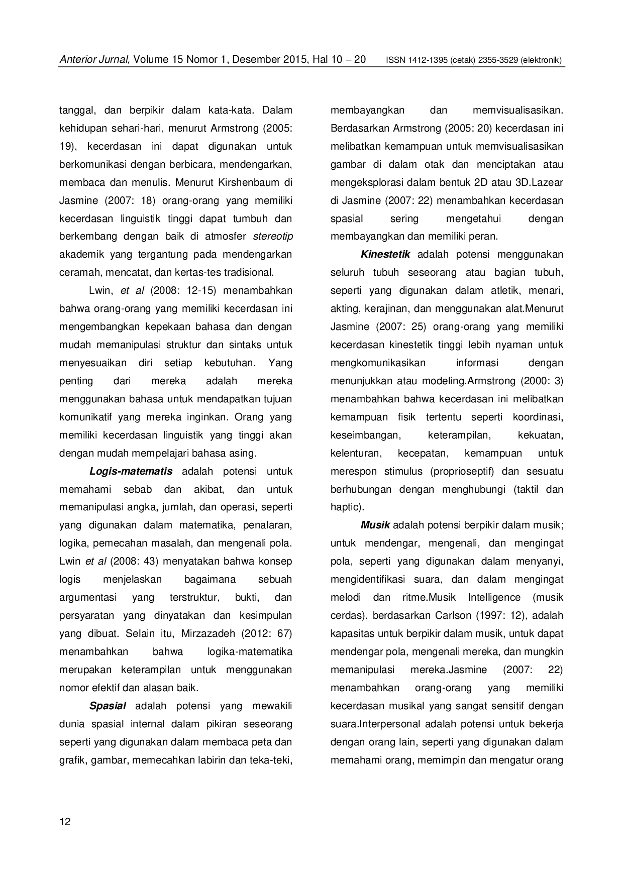 JURIS Meningkatkan Motivasi Mahasiswa dalam Reading Comprehension dengan Strategi Multiple Intelligences