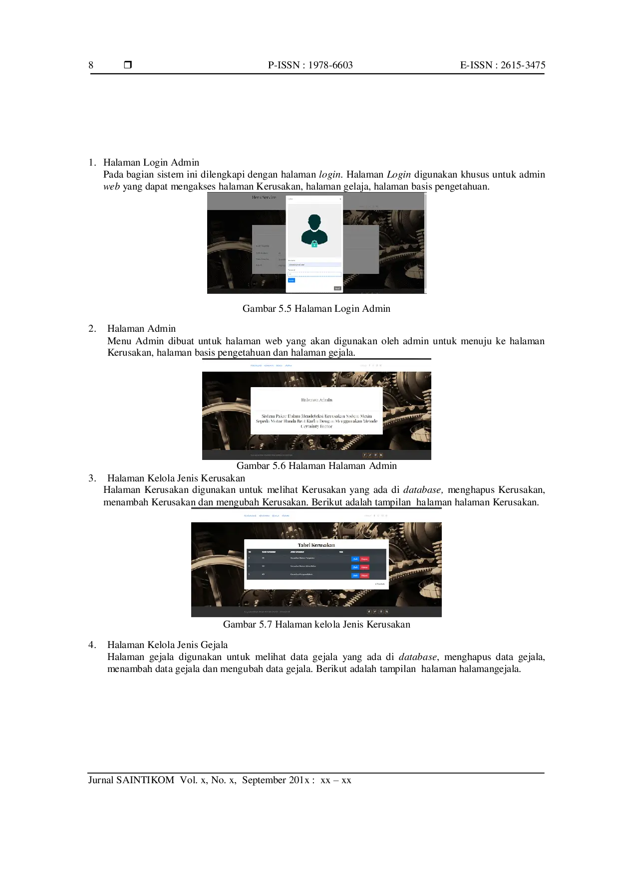 JURIS Sistem Pakar Dalam Mendeteksi Kerusakan Sistem Mesin Sepeda Motor Honda Beat Karbu Dengan Menggunakan Metode Certainty Factor