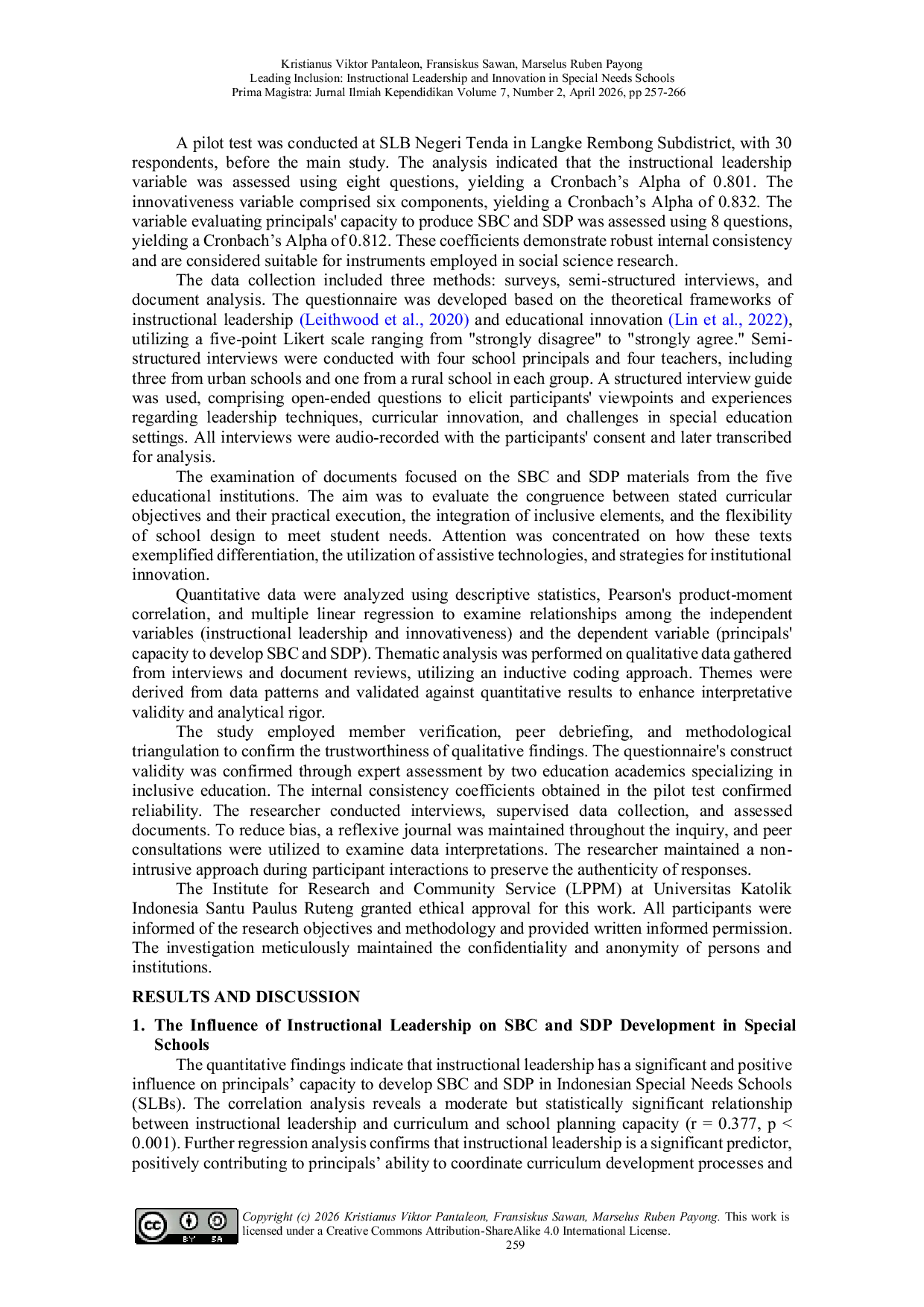 JURIS Leading Inclusion Instructional Leadership and Innovation in Special Needs Schools