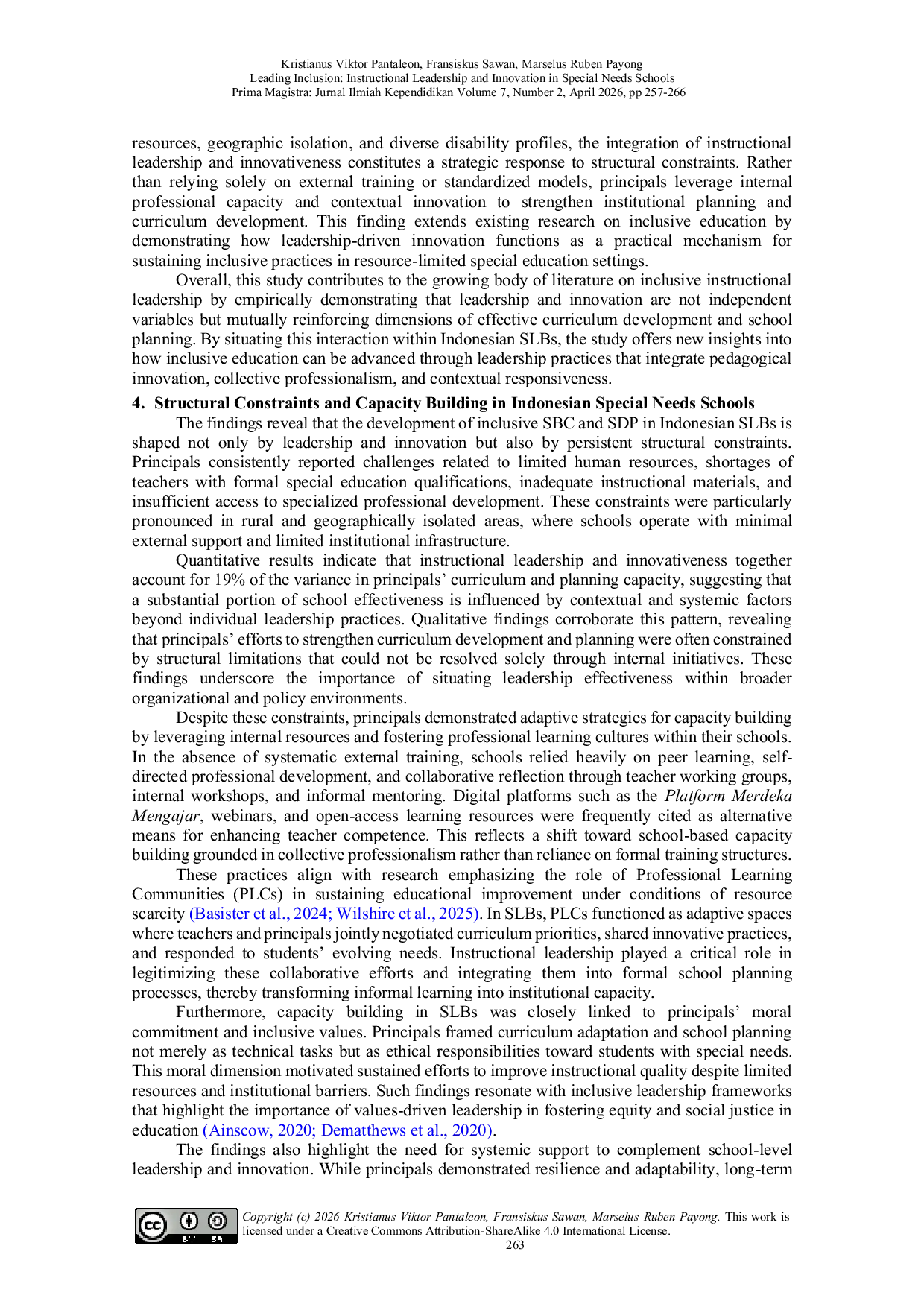 JURIS Leading Inclusion Instructional Leadership and Innovation in Special Needs Schools