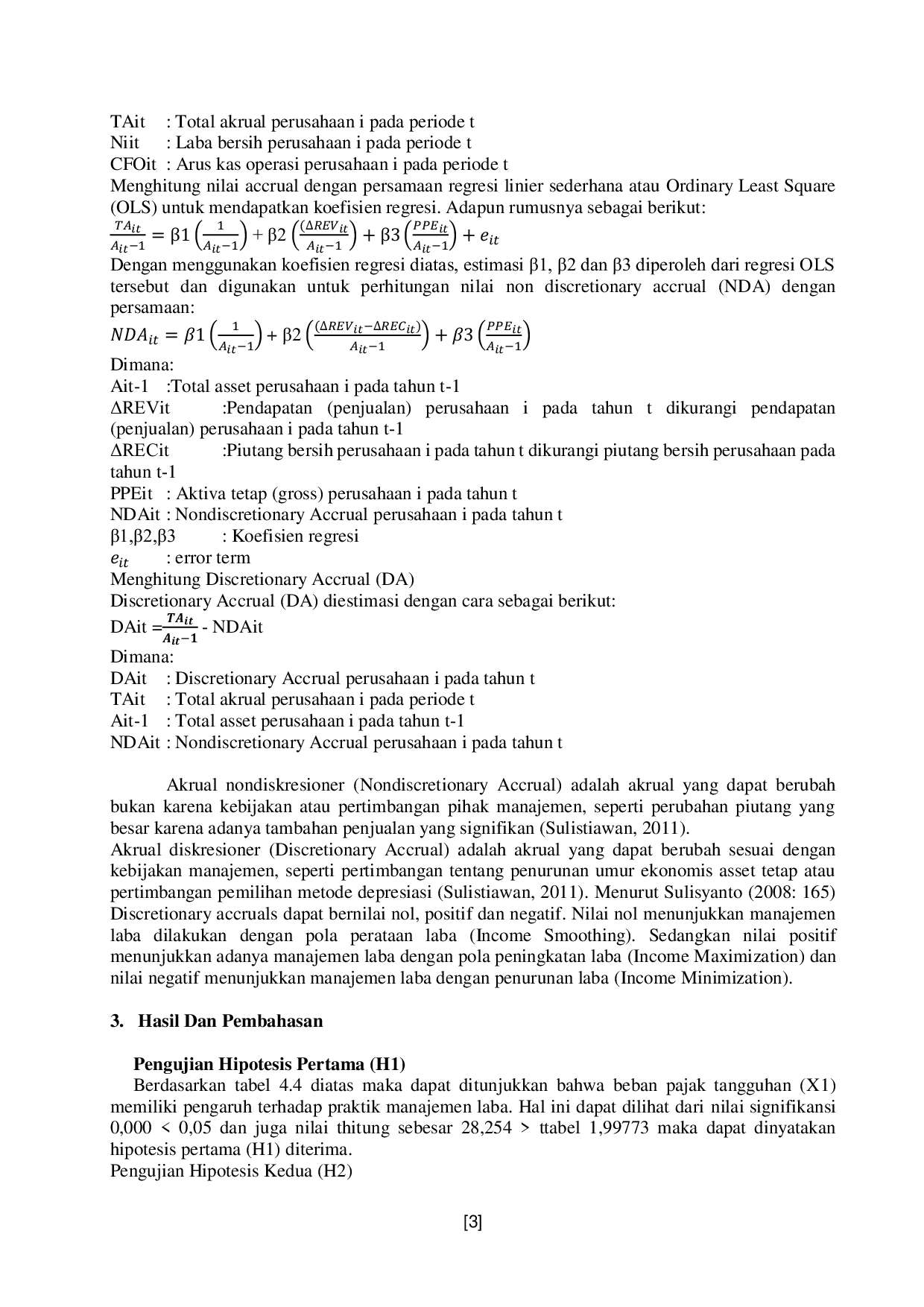 JURIS Pengaruh Beban Pajak Tangguhan dan Perencanaan Pajak Terhadap Praktik Manajemen Laba