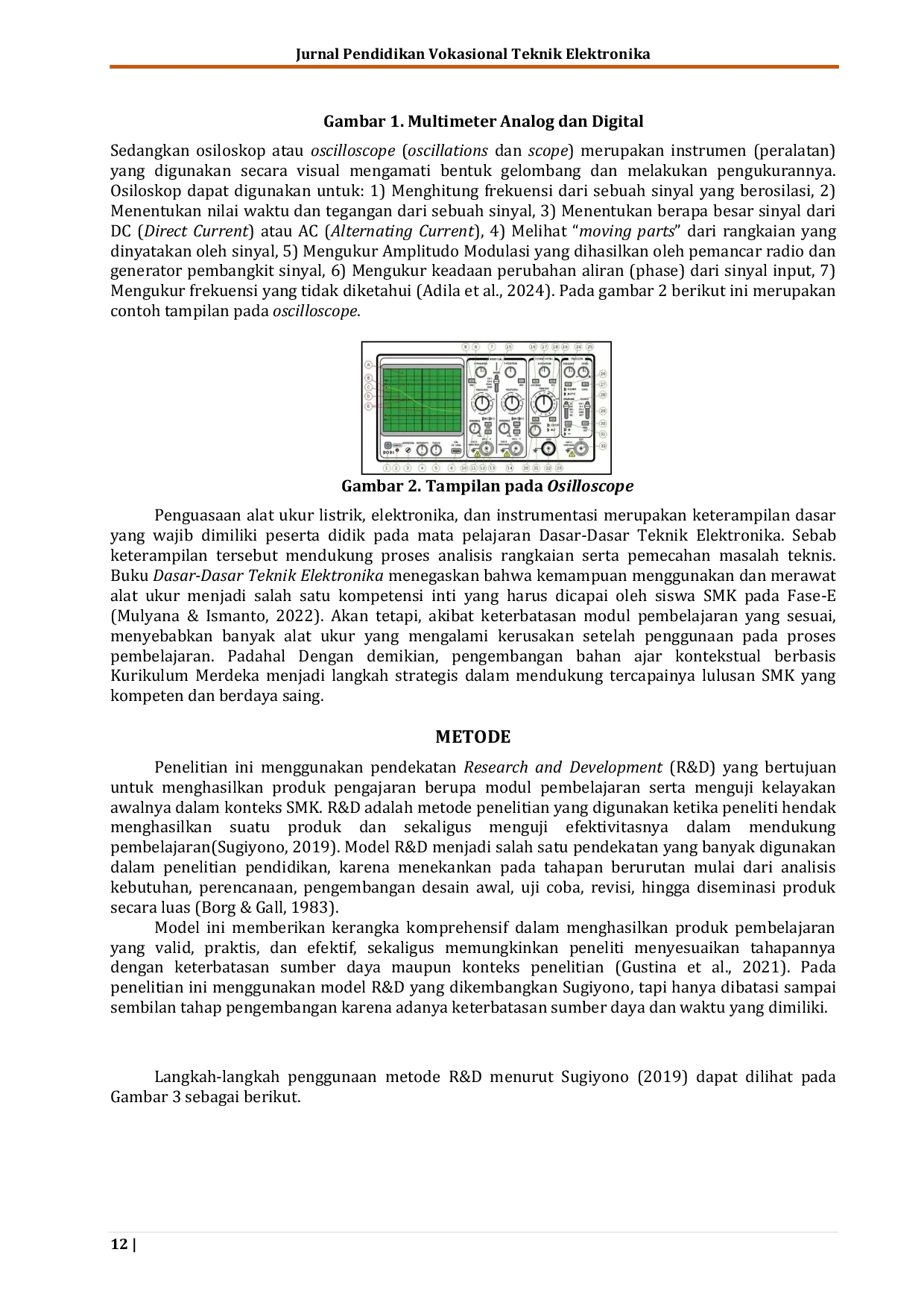 JURIS Pengembangan Modul Pembelajaran Pengoperasian dan Perawatan Alat Ukur Listrik Elektronika dan Instrumentasi Kelas X di SMK