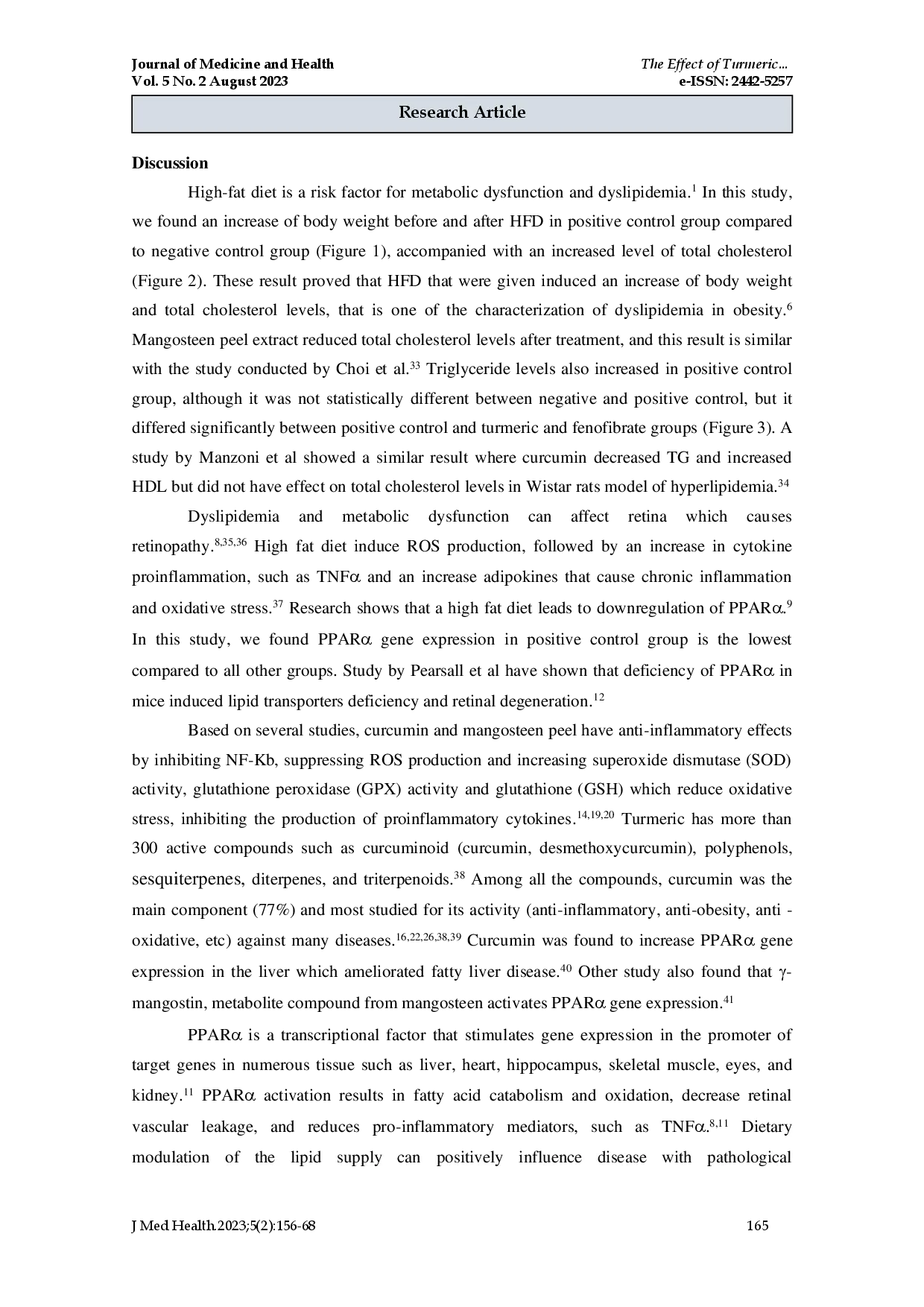 juris Pengaruh Ekstrak Kunyit dan Kulit Manggis Terhadap Ekspresi Gen PPAR Pada Retina Model Tikus yang Dinduksi DTL