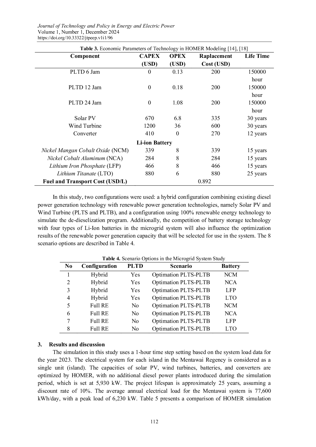 JURIS Analysis of Battery Energy Storage System BESS Technology in Diesel Displacement A Case Study of Off Grid Areas