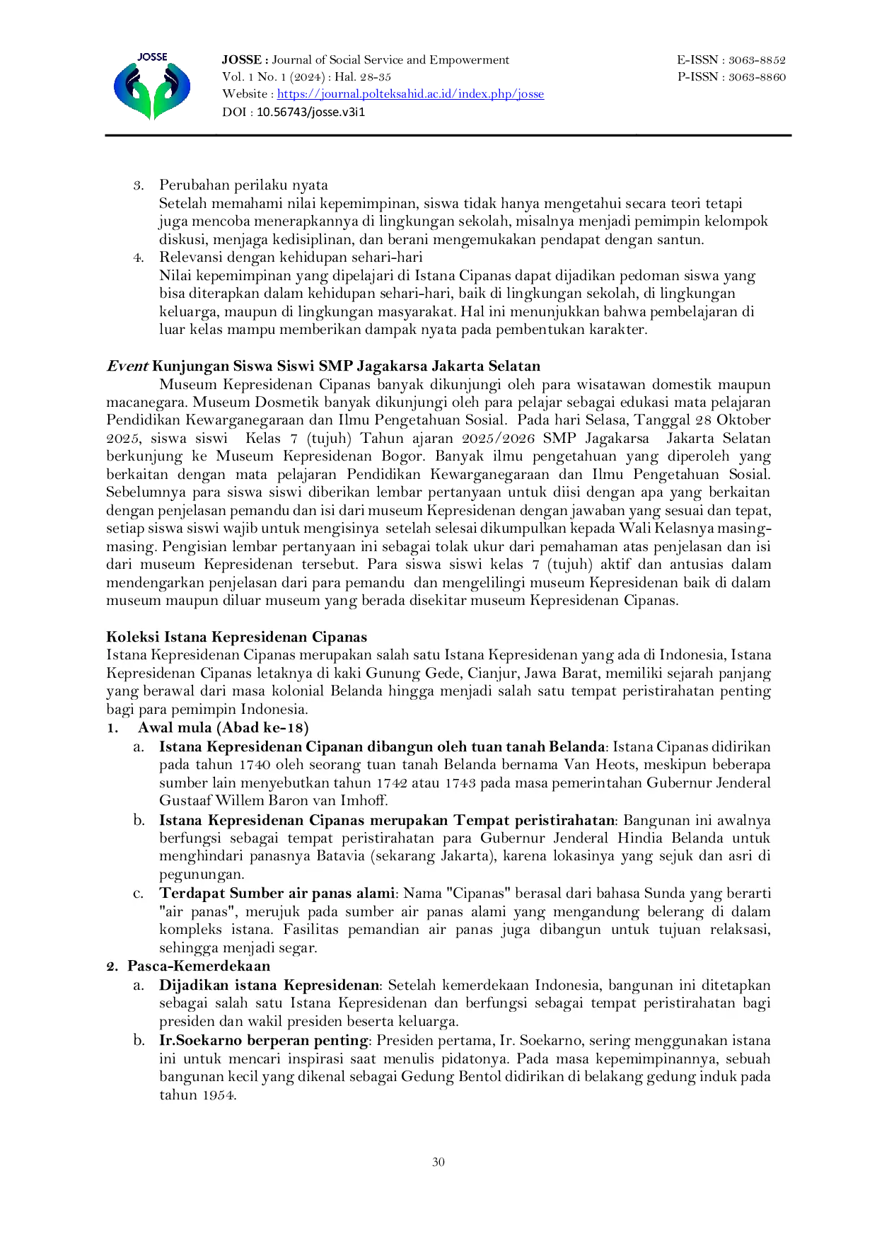 JURIS Belajar Nilai Kepemimpinan Dari Istana Kepresidenan Cipanas